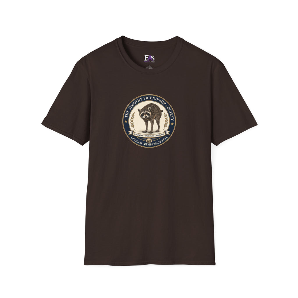 The Jimothy Friendship Society T-Shirt | Raccoon Membership Seal Tee