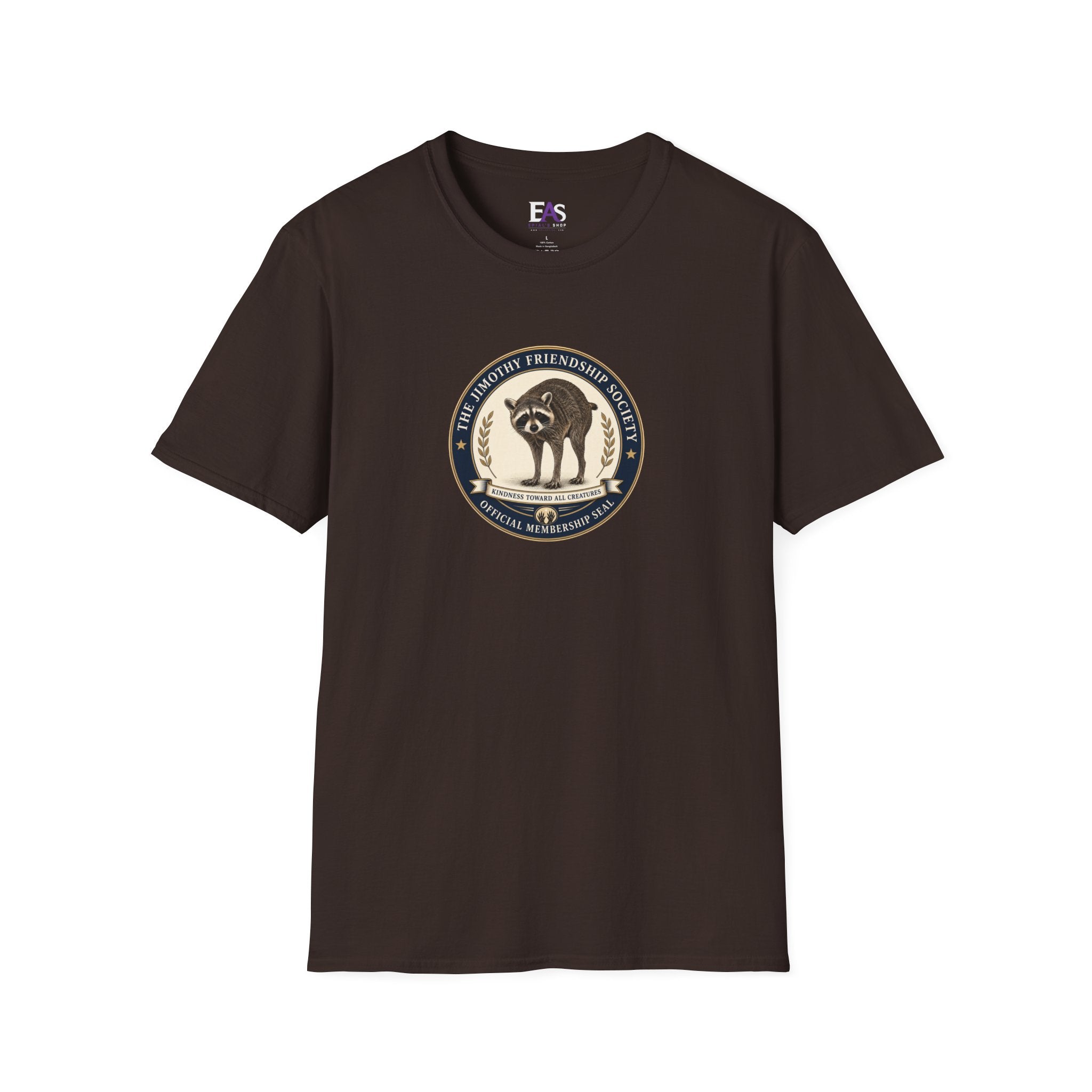 The Jimothy Friendship Society T-Shirt | Raccoon Membership Seal Tee