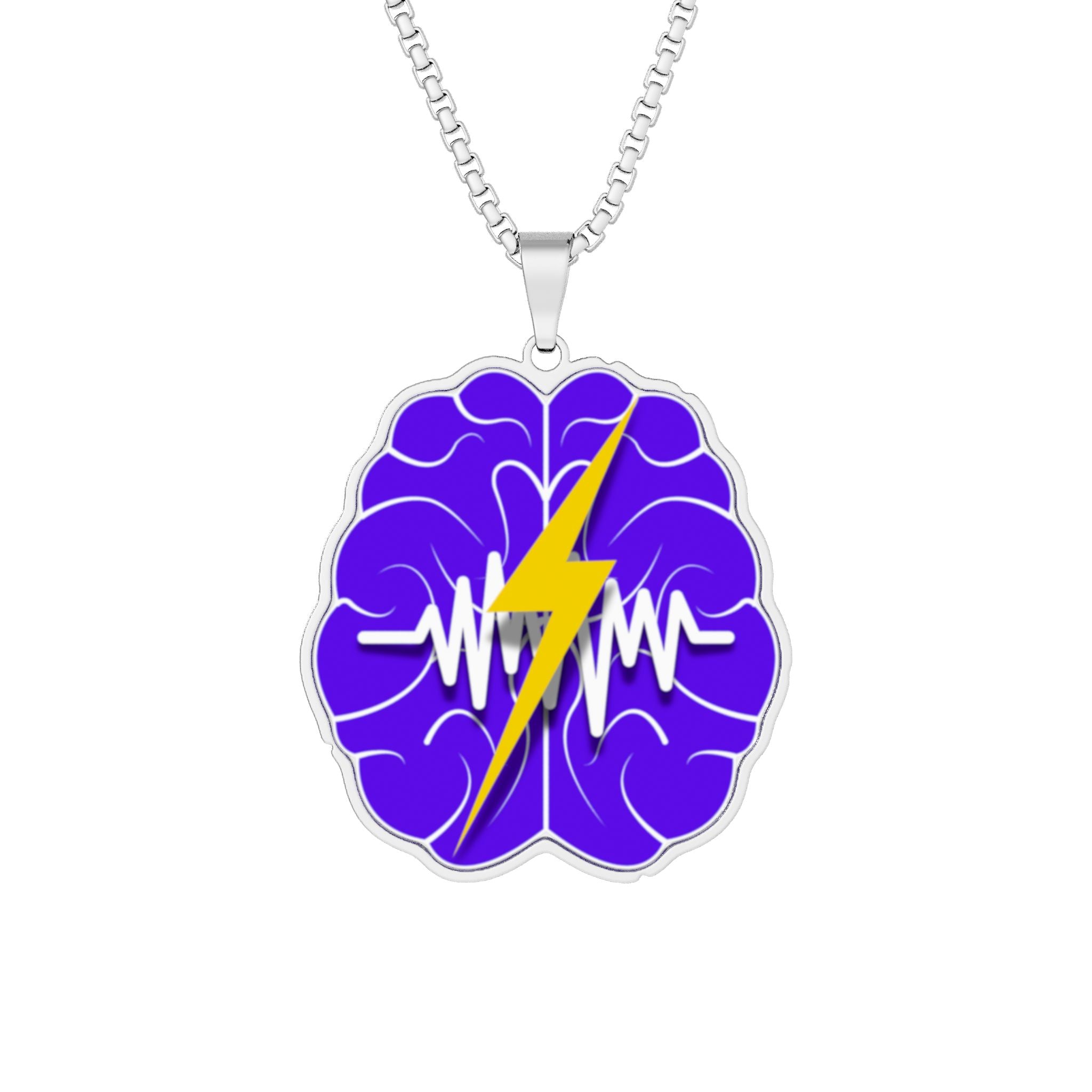 Neurostrong Brain Lightning Pendant Necklace