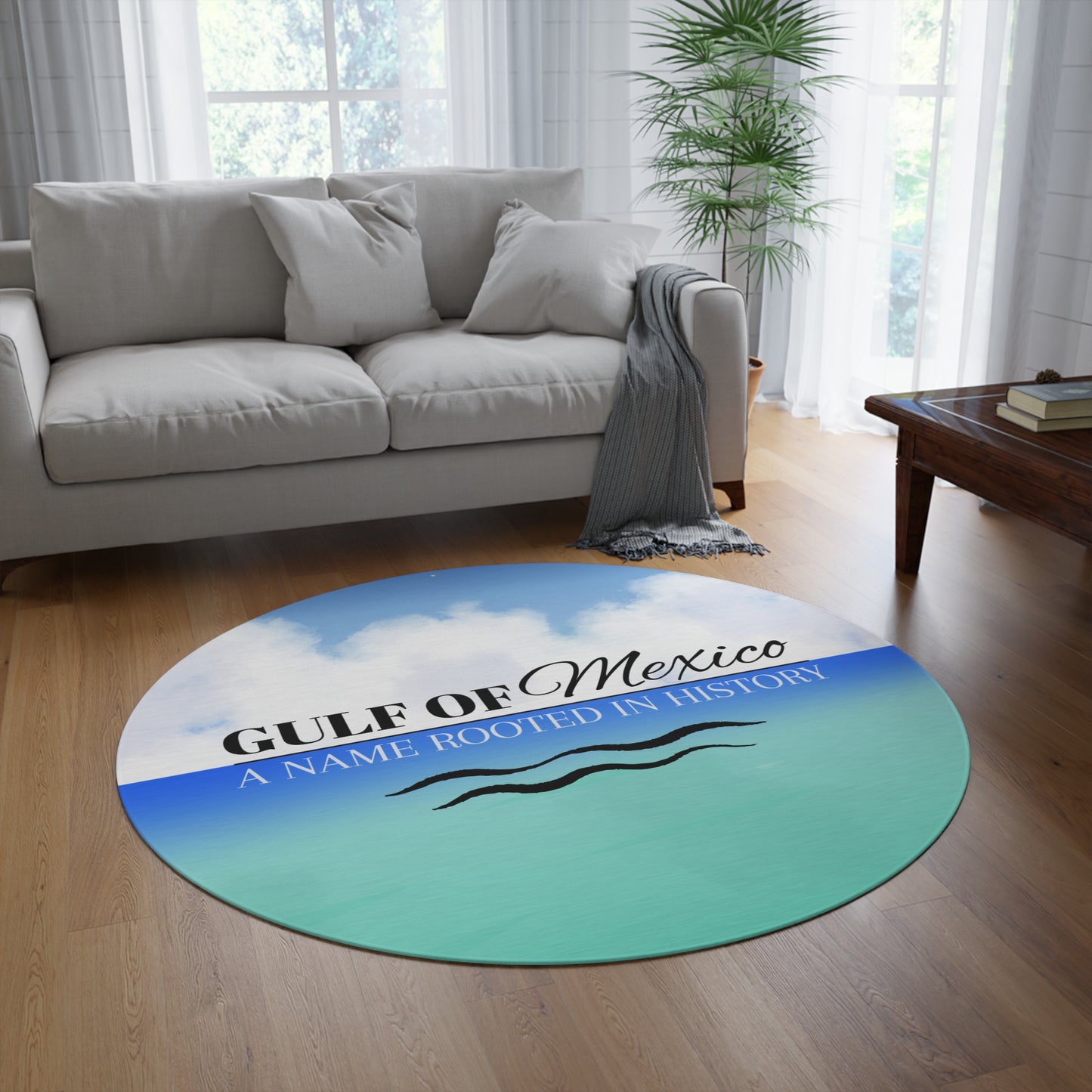 Historic Gulf of Mexico Round Rug