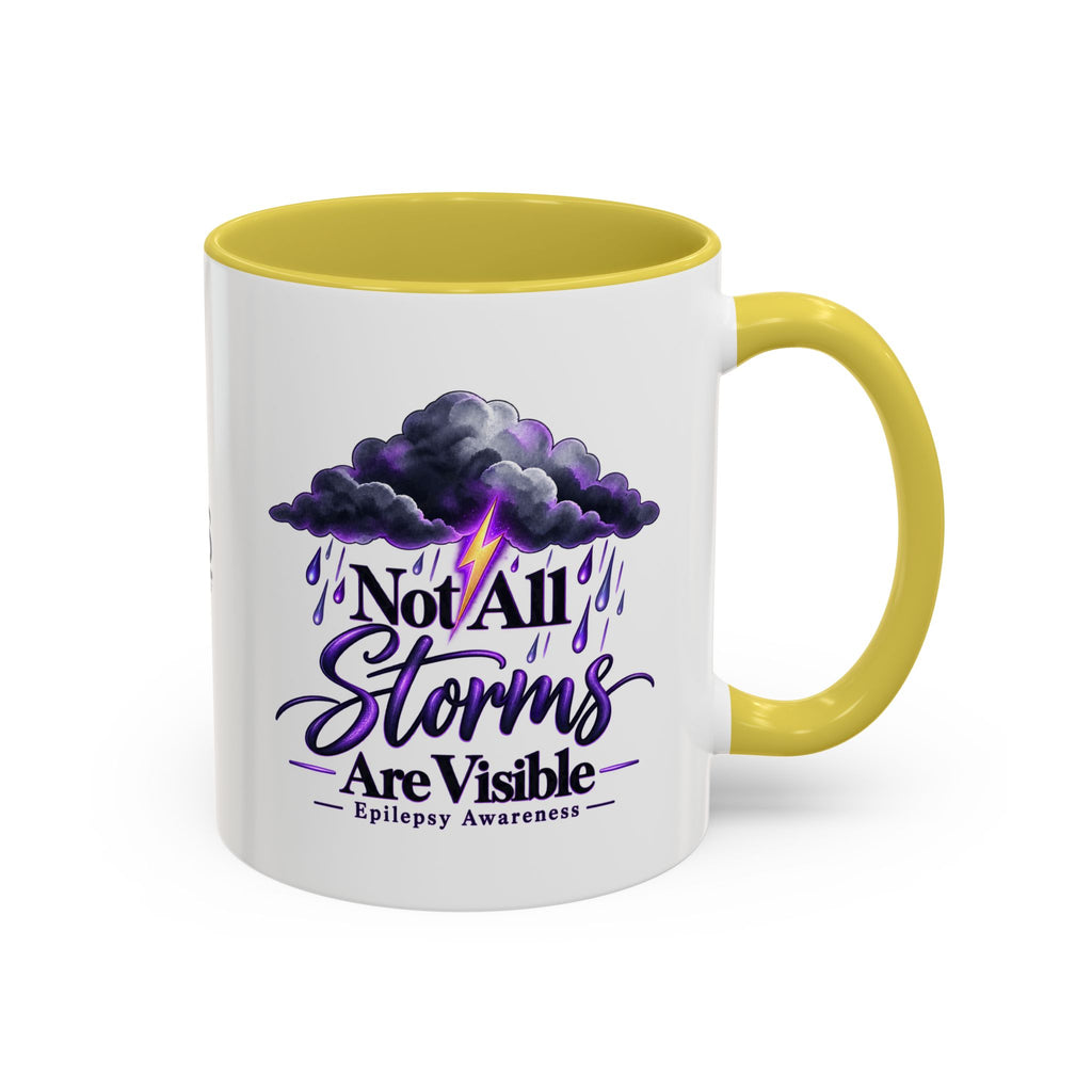 Not All Storms Are Visible Epilepsy Awareness Mug | Purple Storm Cloud Coffee Cup (11oz/15oz)