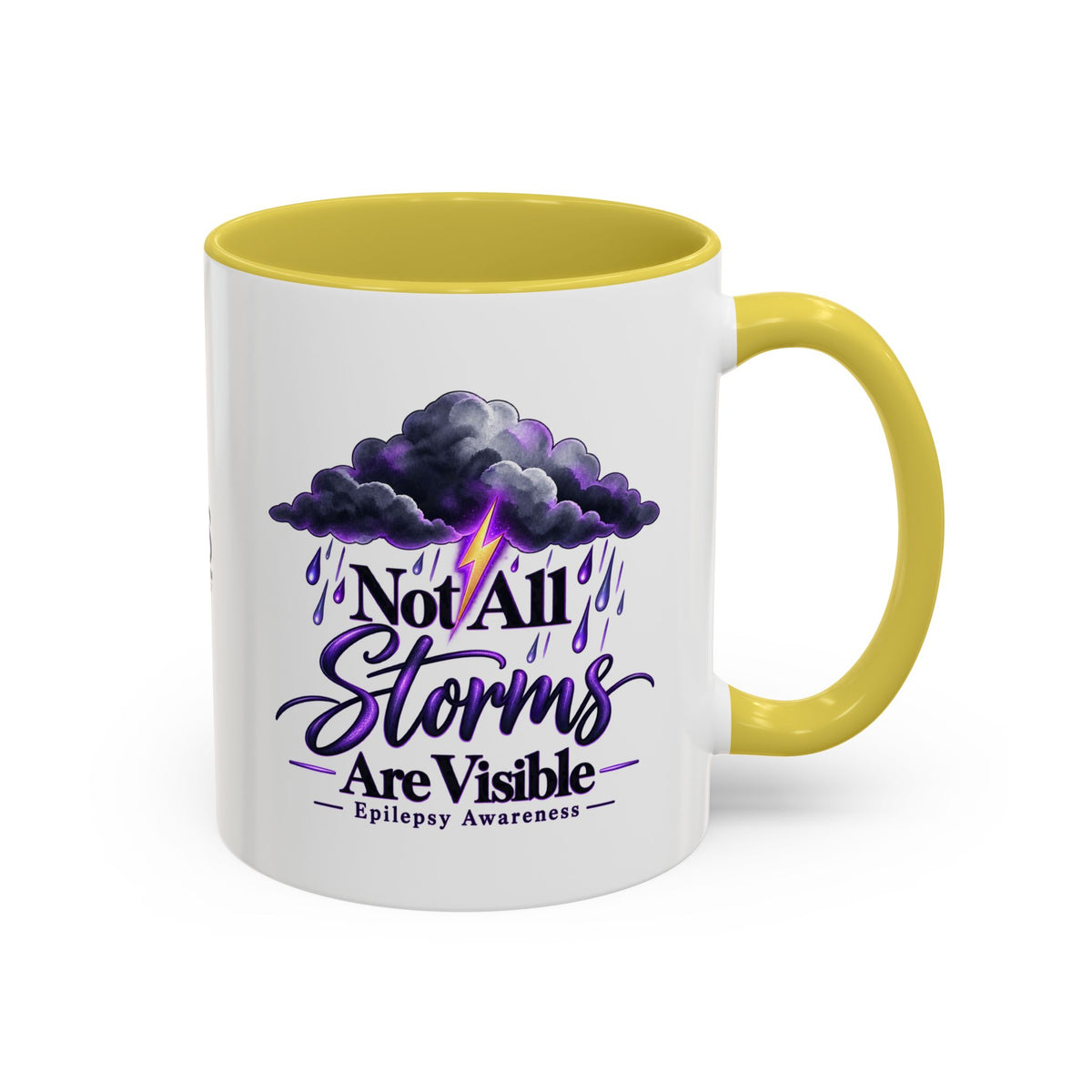 Not All Storms Are Visible Epilepsy Awareness Mug | Purple Storm Cloud Coffee Cup (11oz/15oz)