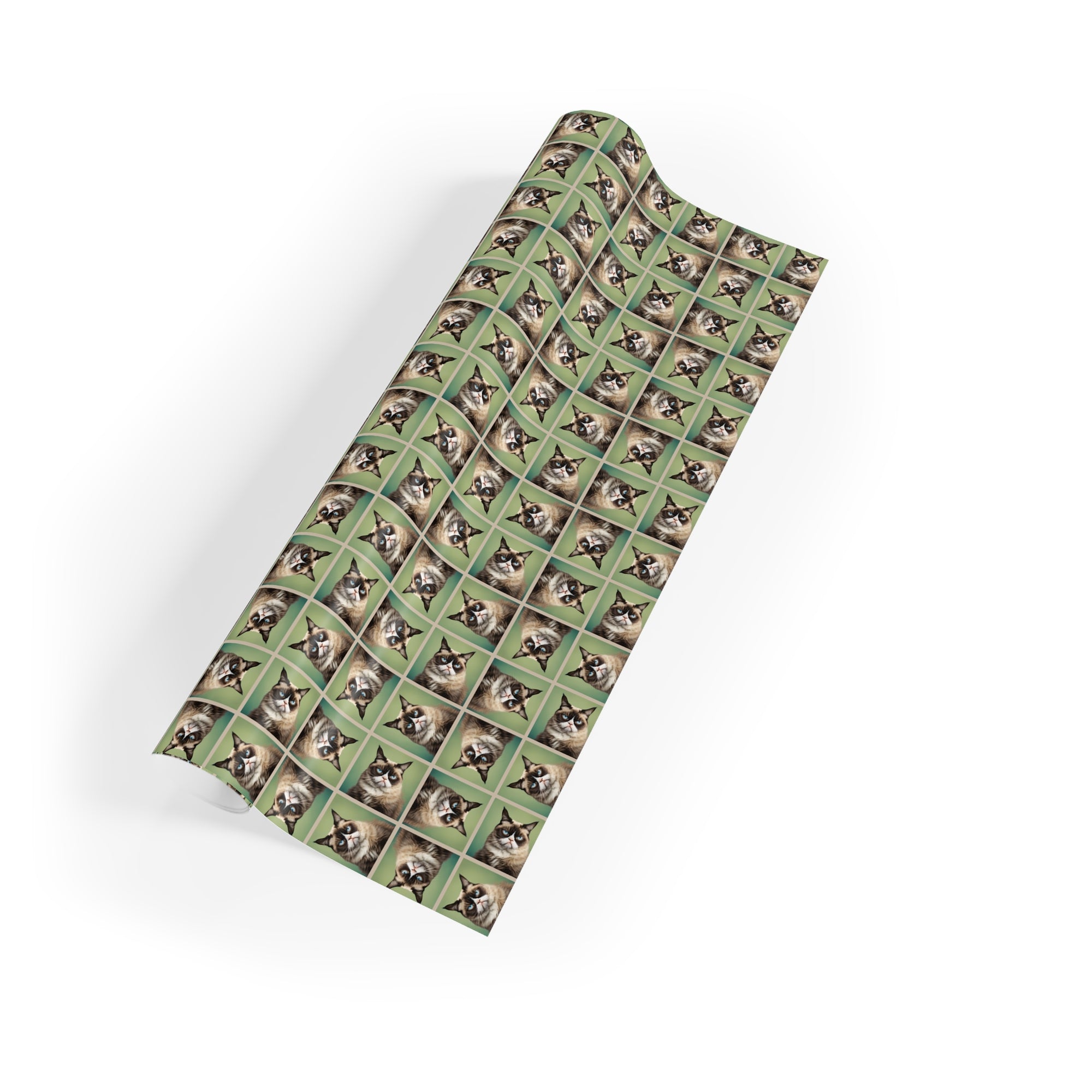 Whimsical Irritable Cat Gift Wrapping Paper Roll - Perfect for Animal Lovers