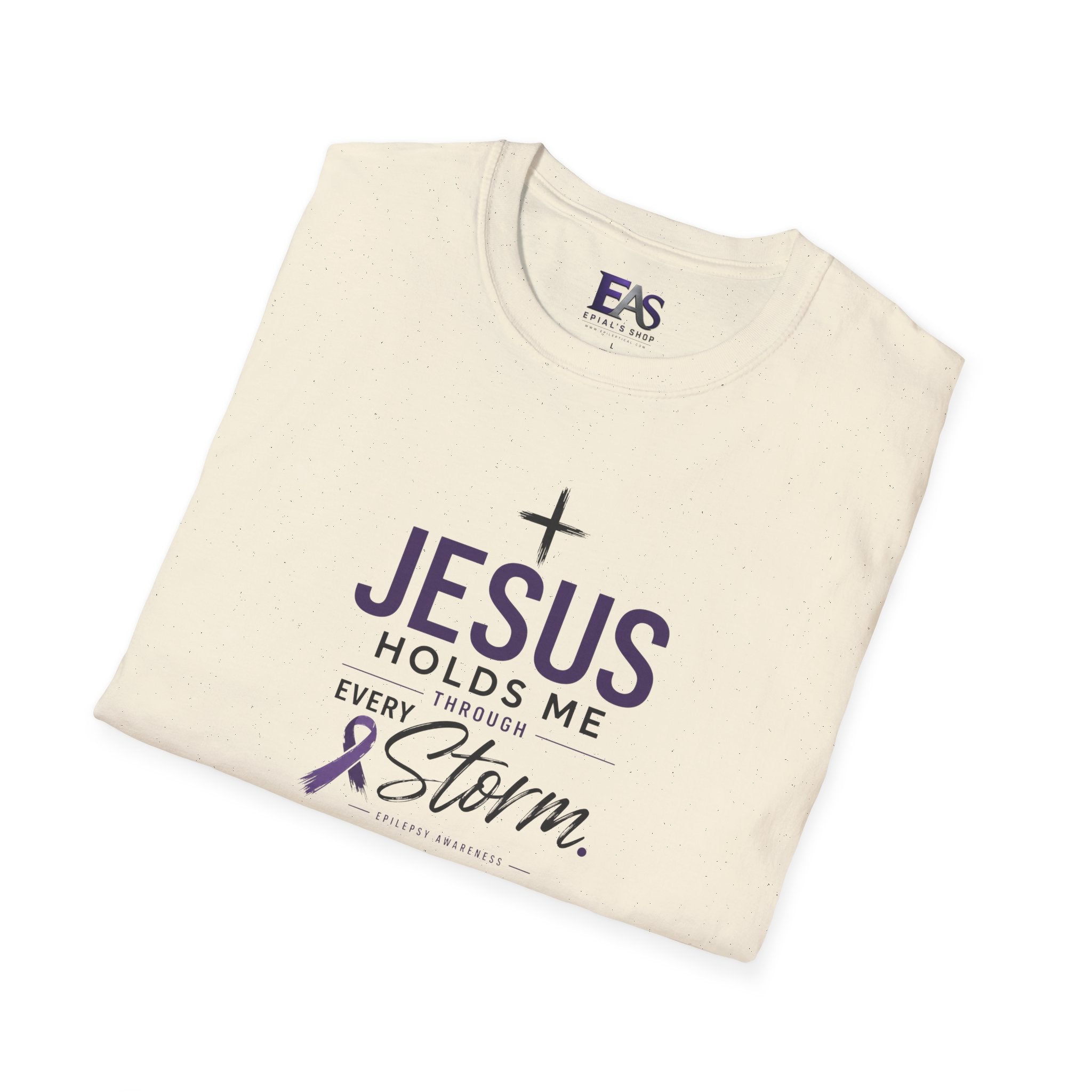 Jesus Holds Me Through Every Storm Epilepsy Awareness T-Shirt