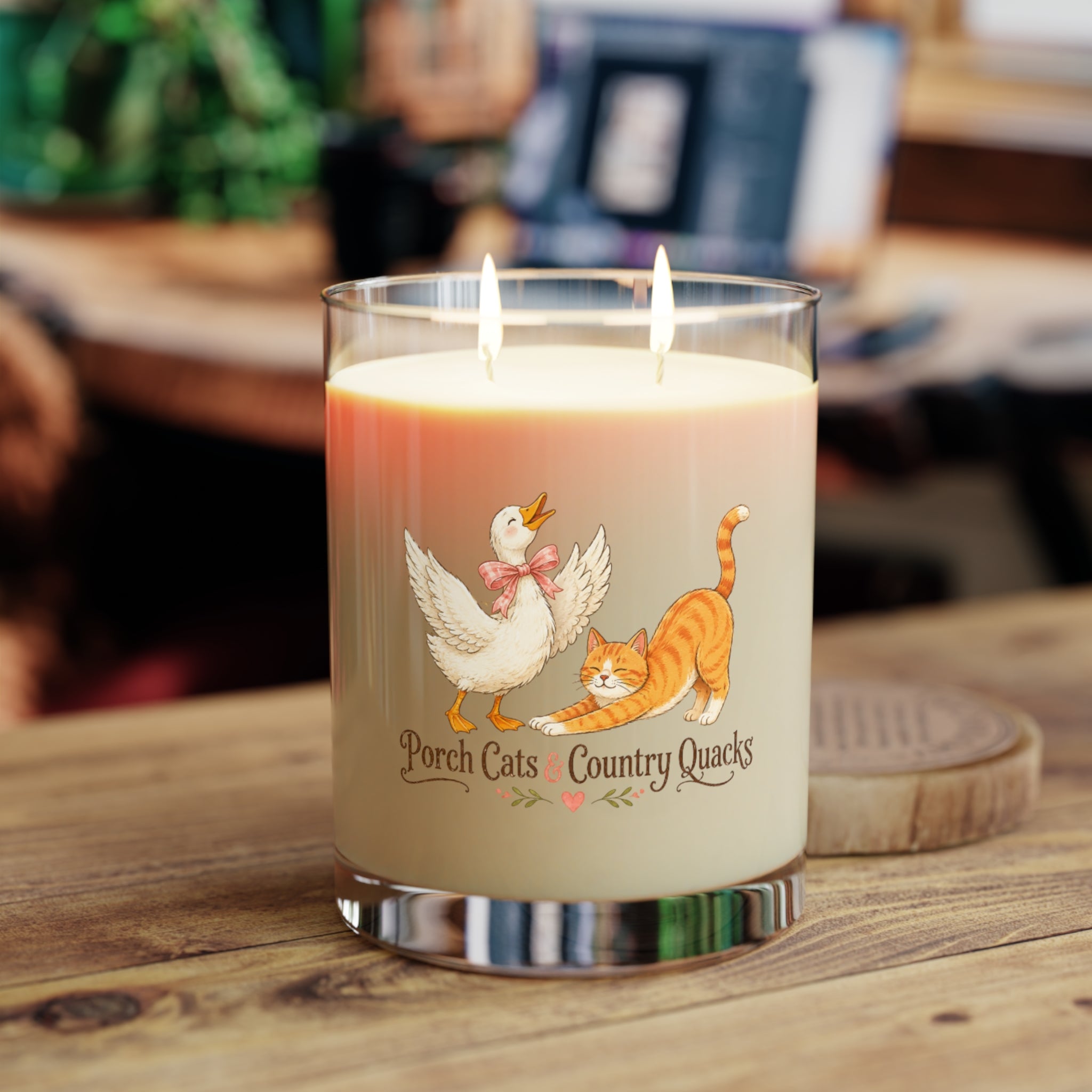 Porch Cats & Country Quacks Soy Candle — 11oz Glass