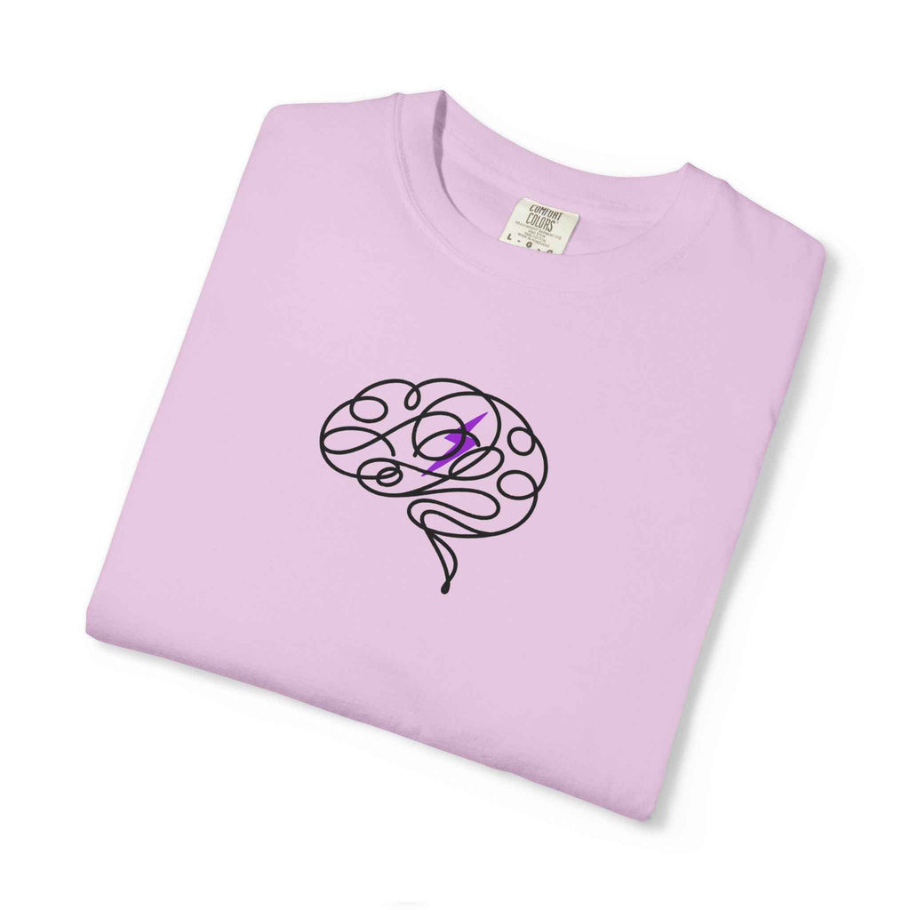 Abstract Brain Line Art T-Shirt – Epilepsy Awareness Edition