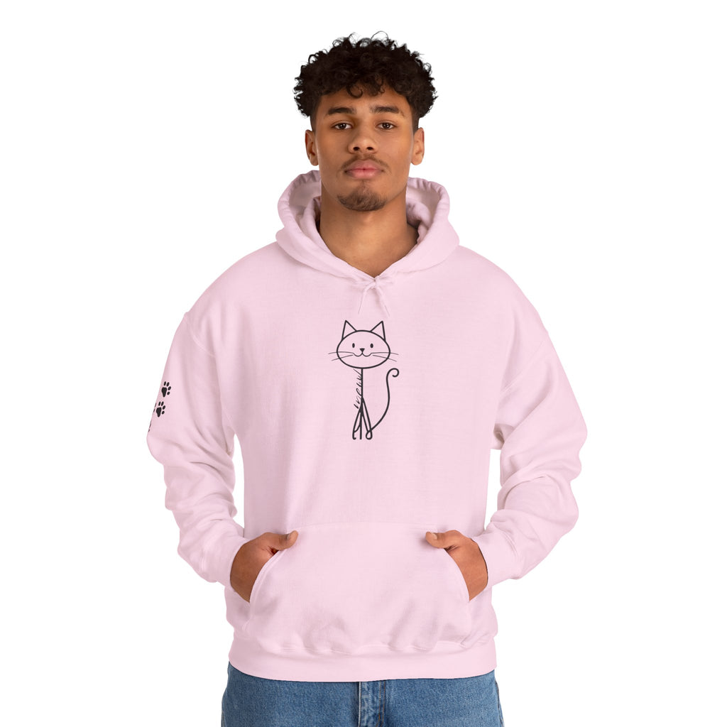 Cozy Stick Cat Lover Hoodie