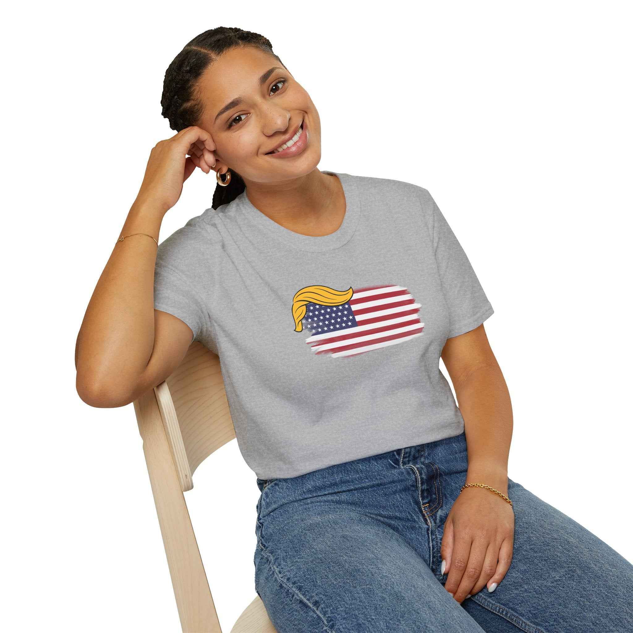 Swoop & Stripes Parody Tee – Unisex Soft Cotton T-Shirt
