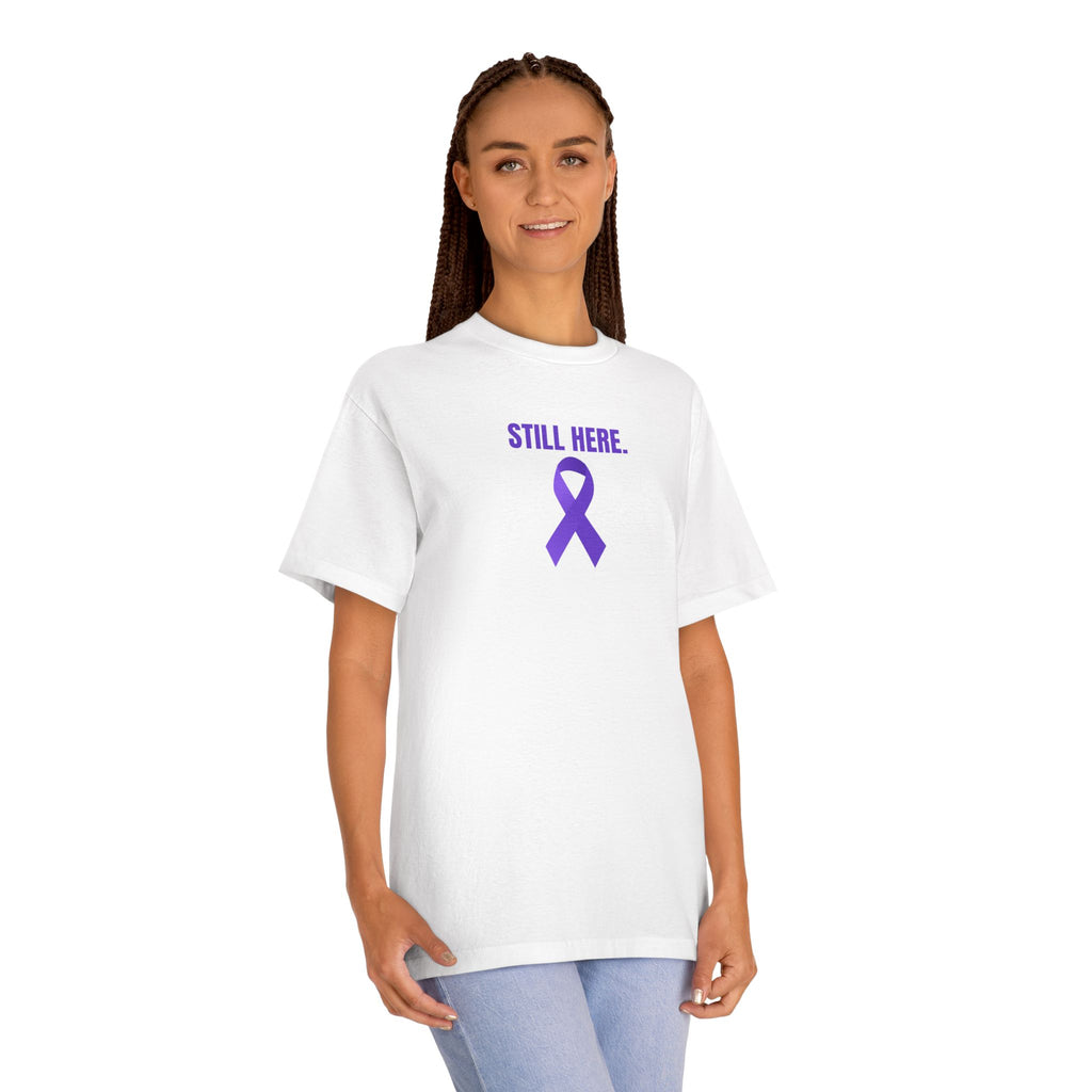 Still Here. Epilepsy Awareness Tee – Front/Back Statement Shirt