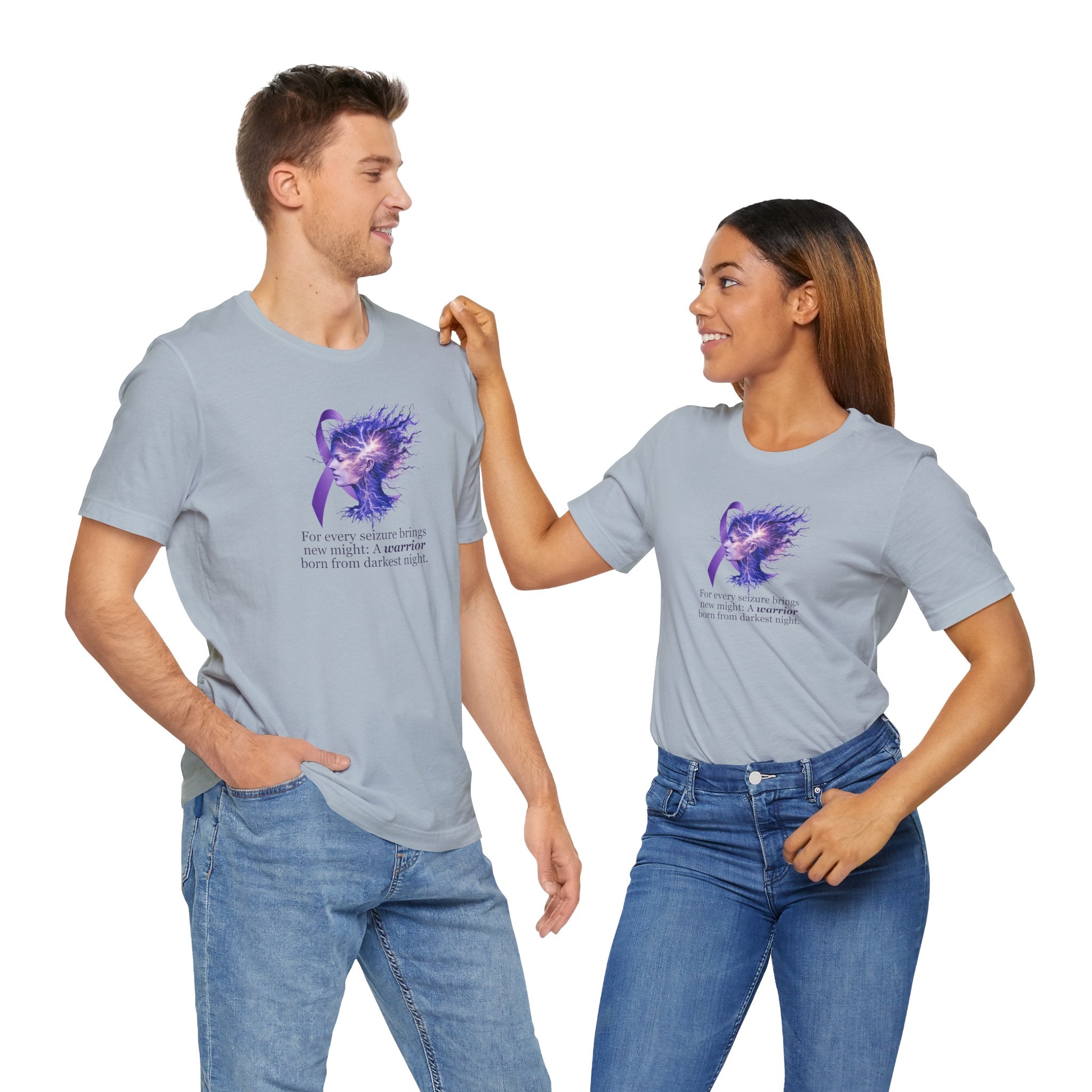 Photo depicting the ​A Warrior is Born Unisex Jersey Short Sleeve Tee from EpiAl's Shop.