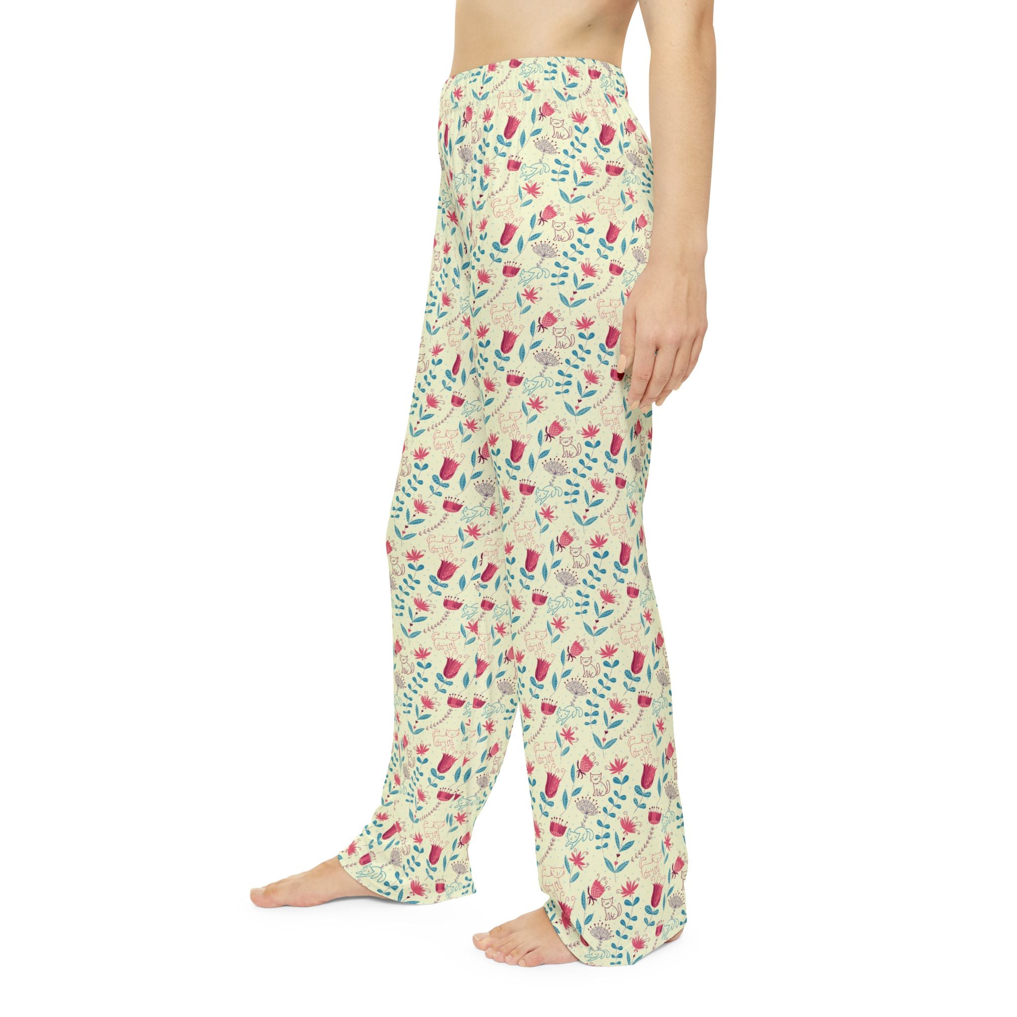 Secret Garden Cats & Flowers Pajama Pants