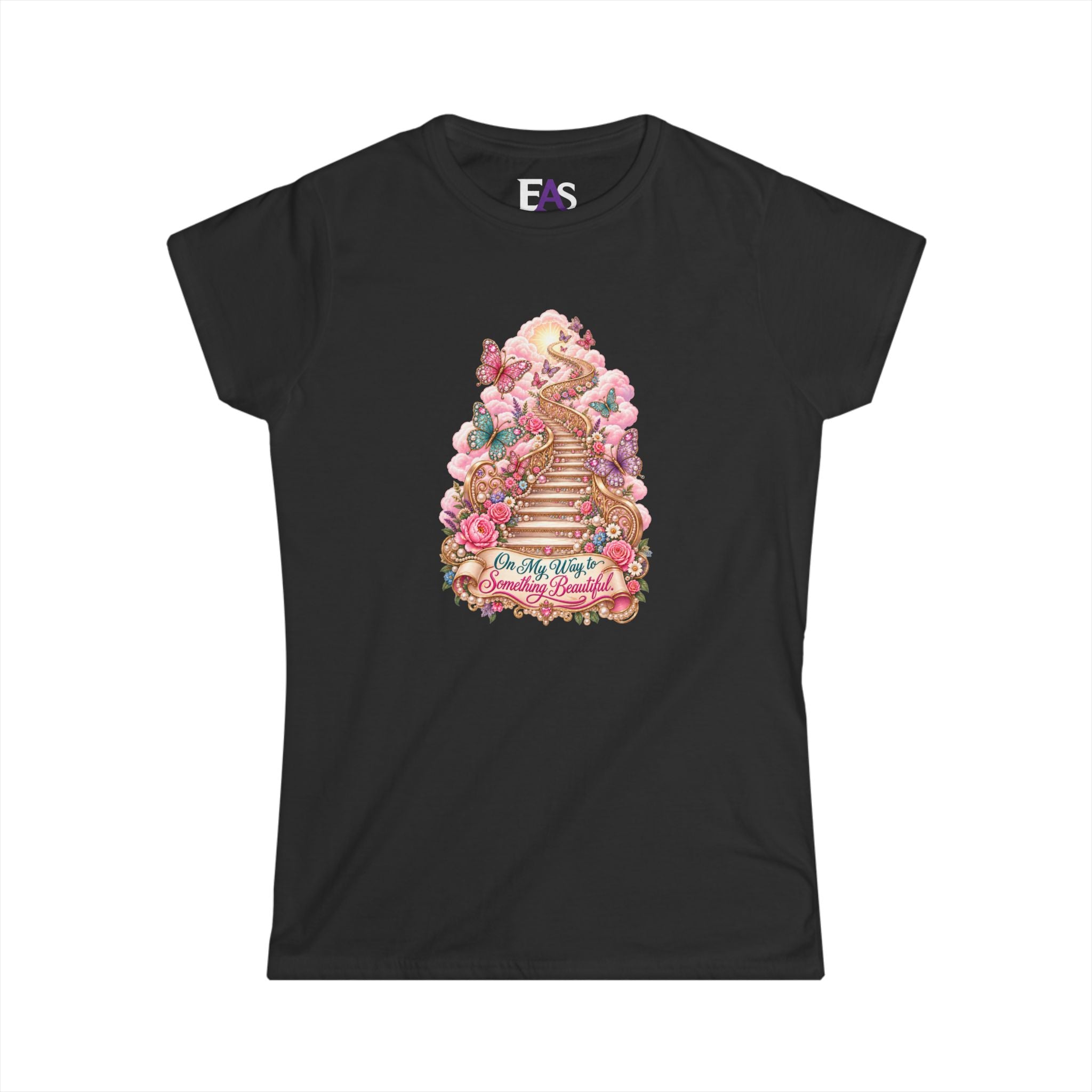 On My Way to Something Beautiful Women’s T-Shirt | Butterfly Stairway Country Glam Tee