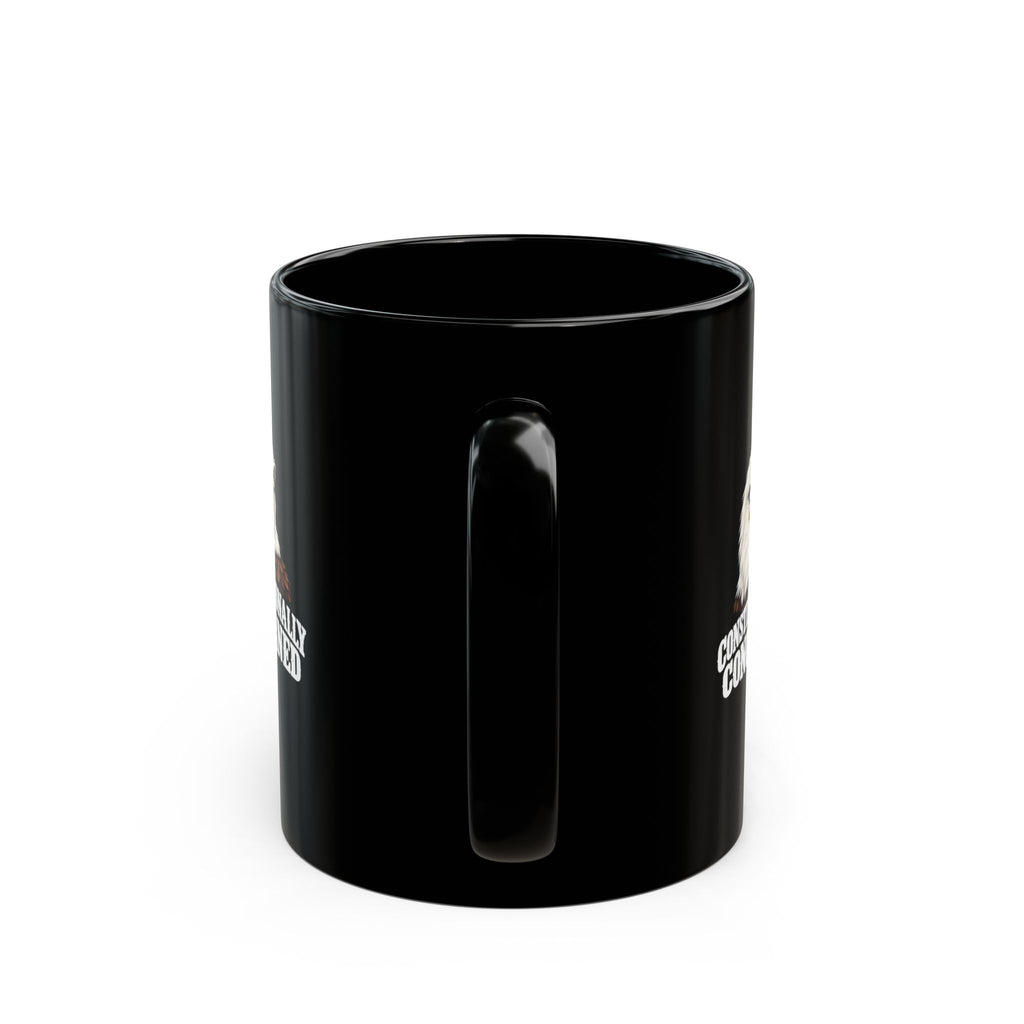 Constitutionally Concerned Black Ceramic Mug | Political Humor Coffee Cup | 11 oz & 15 oz