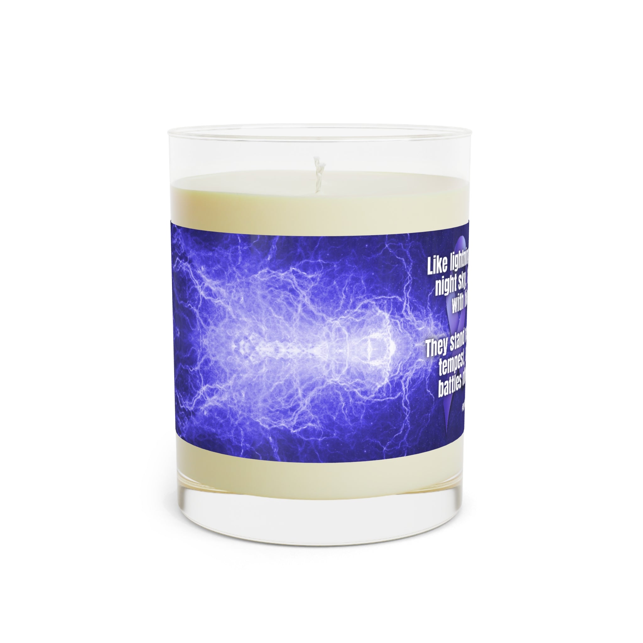 Photo depicting the ​Resilient Against the Tempest Scented Candle - Full Glass, 11oz from EpiAl's Shop.