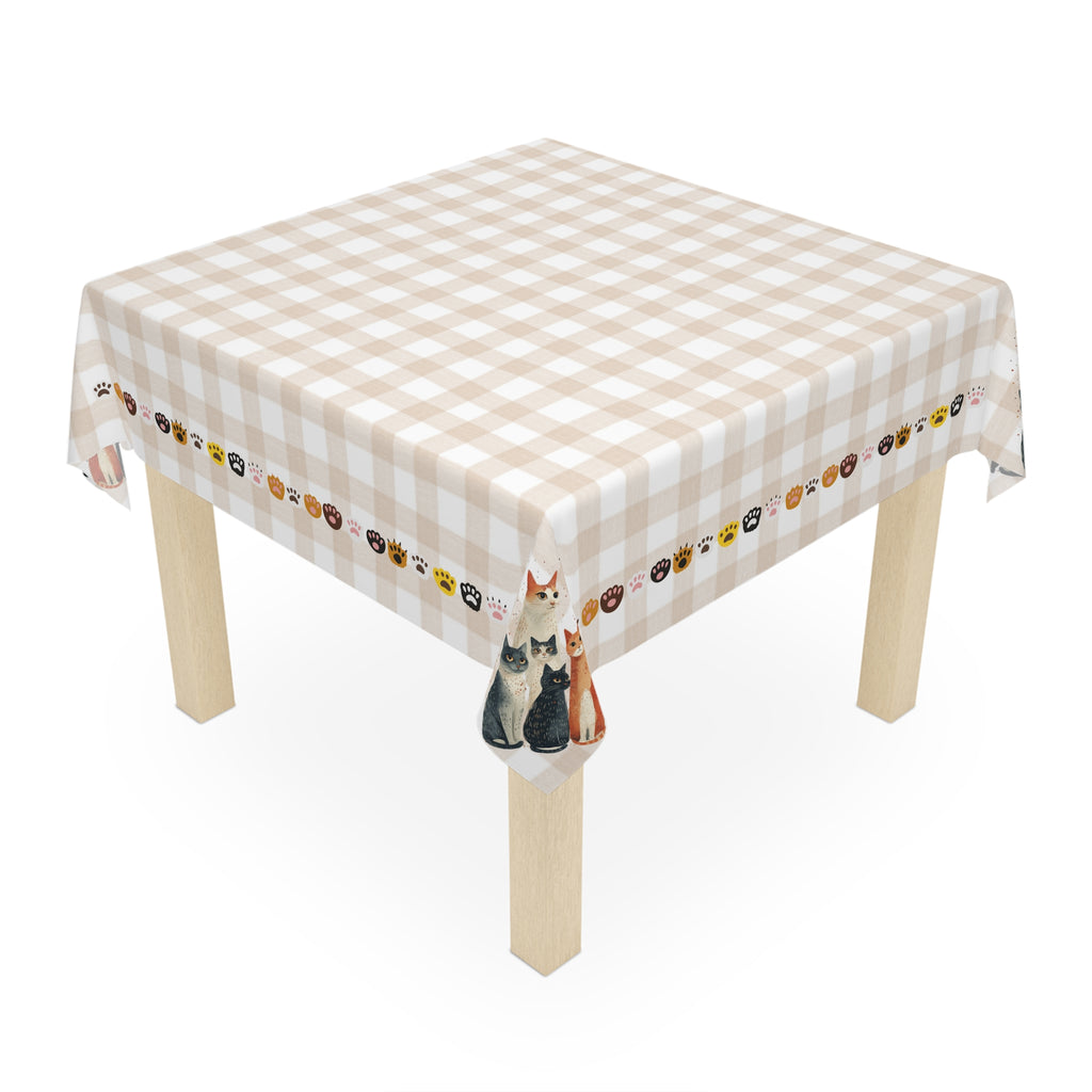 Cute Cat Family Tablecloth, Great for Country Cat Lovers