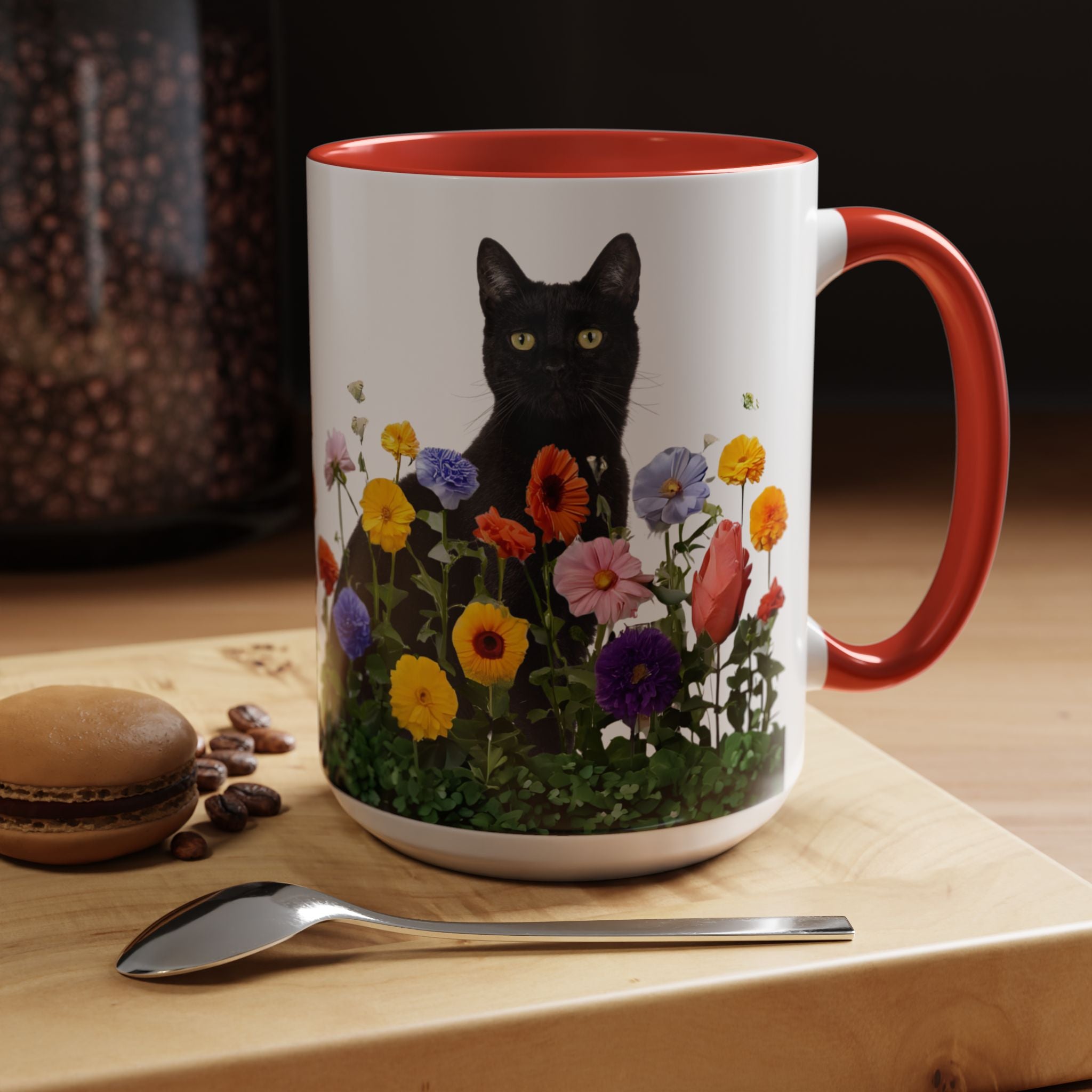 Floral Cats Coffee Mug - 11 oz/15 oz