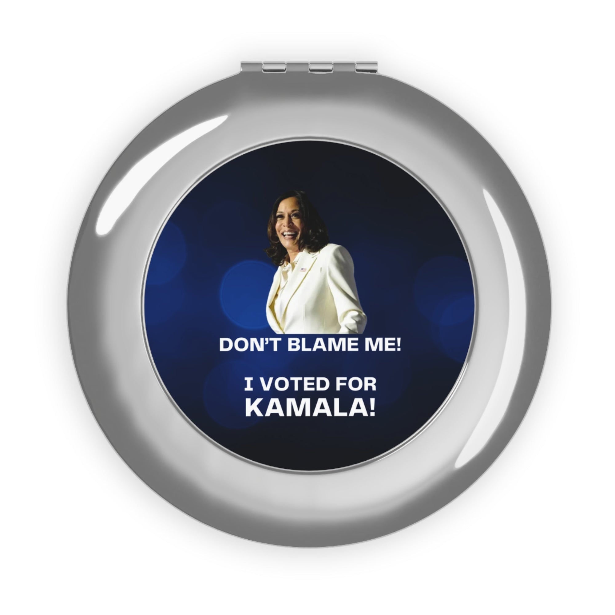 Compact Travel Mirror - Political Statement Mirror with 'I Voted for Kamala!' Printify