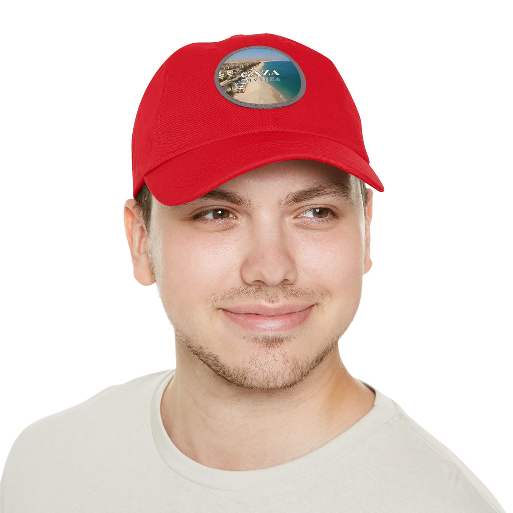 Gaza Riviera Dad Hat with Leather Patch Printify