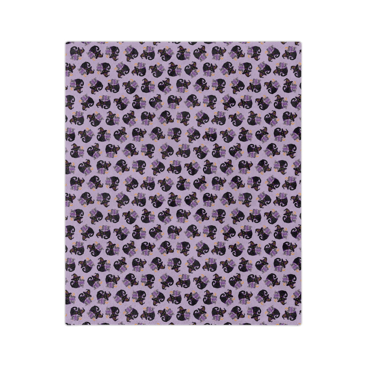 Resting Witch Face Black Cat Velveteen Blanket