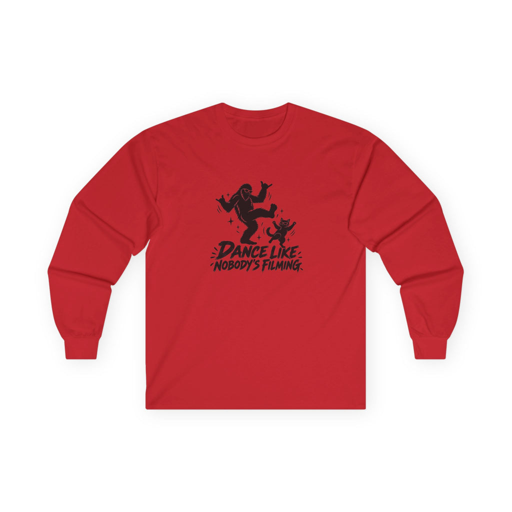 Dance Like Nobody's Filming | Bigfoot & Cat Long Sleeve T-Shirt