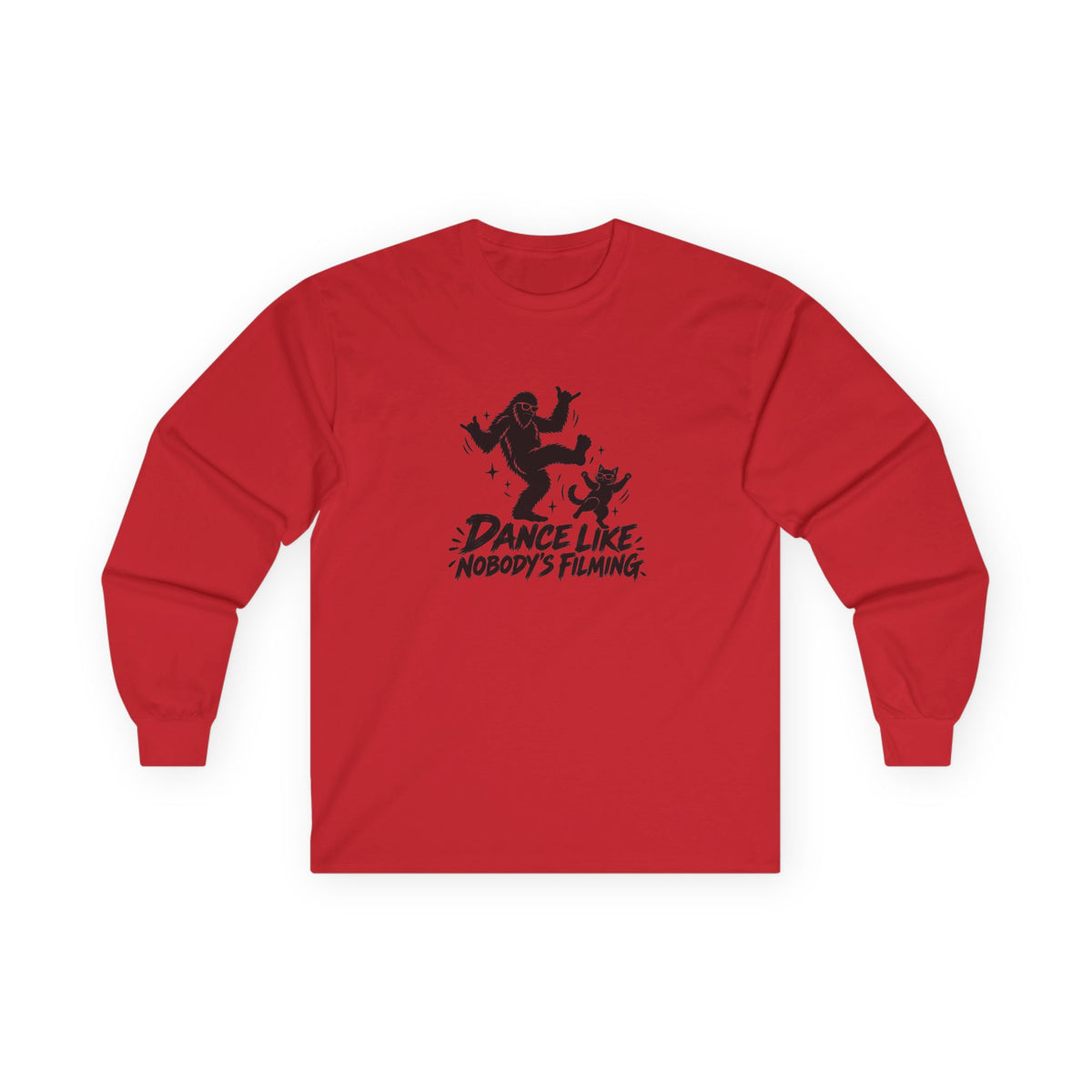 Dance Like Nobody's Filming | Bigfoot & Cat Long Sleeve T-Shirt