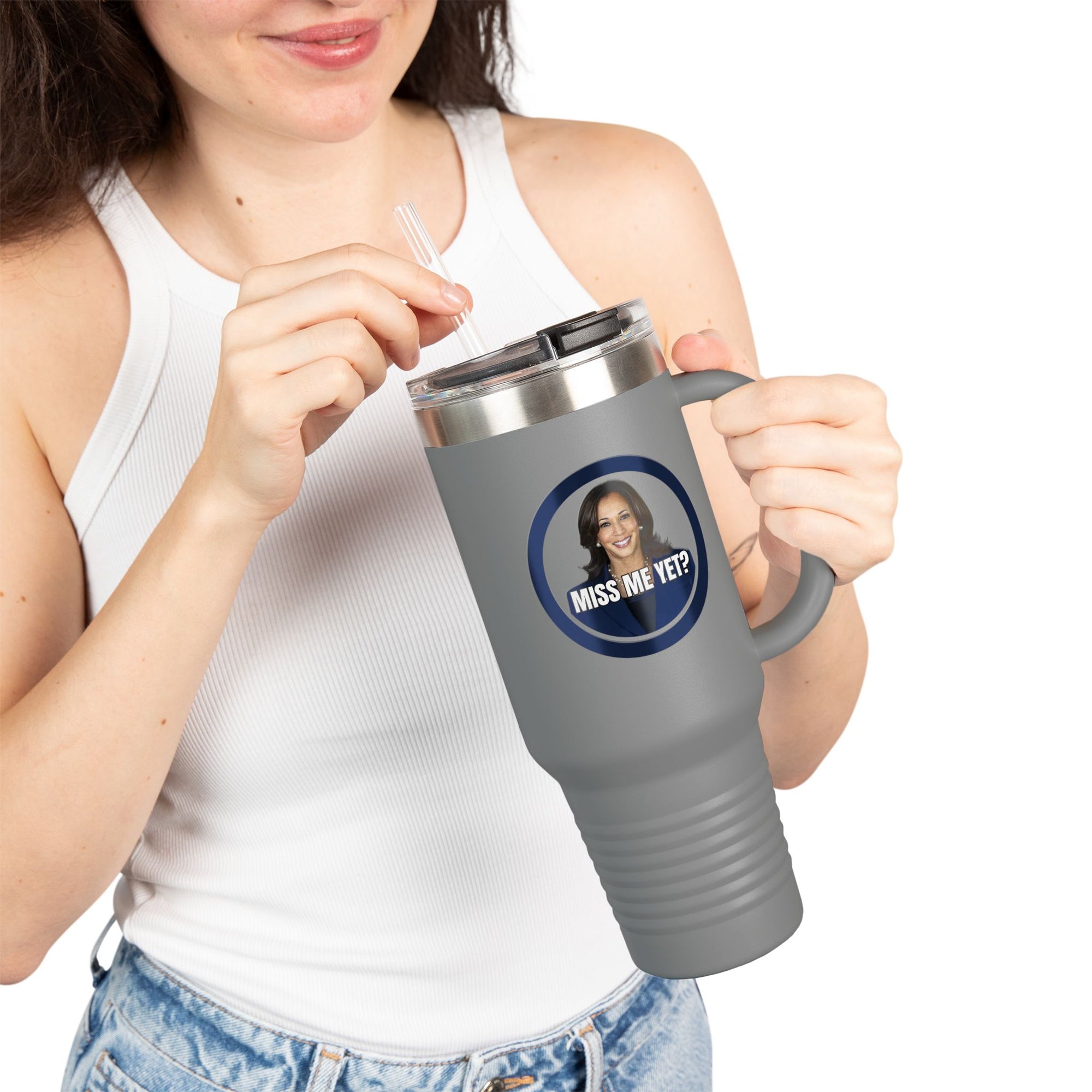 Insulated Travel Mug - 40oz "Miss Me Yet?" - Perfect Gift for Coffee Lovers