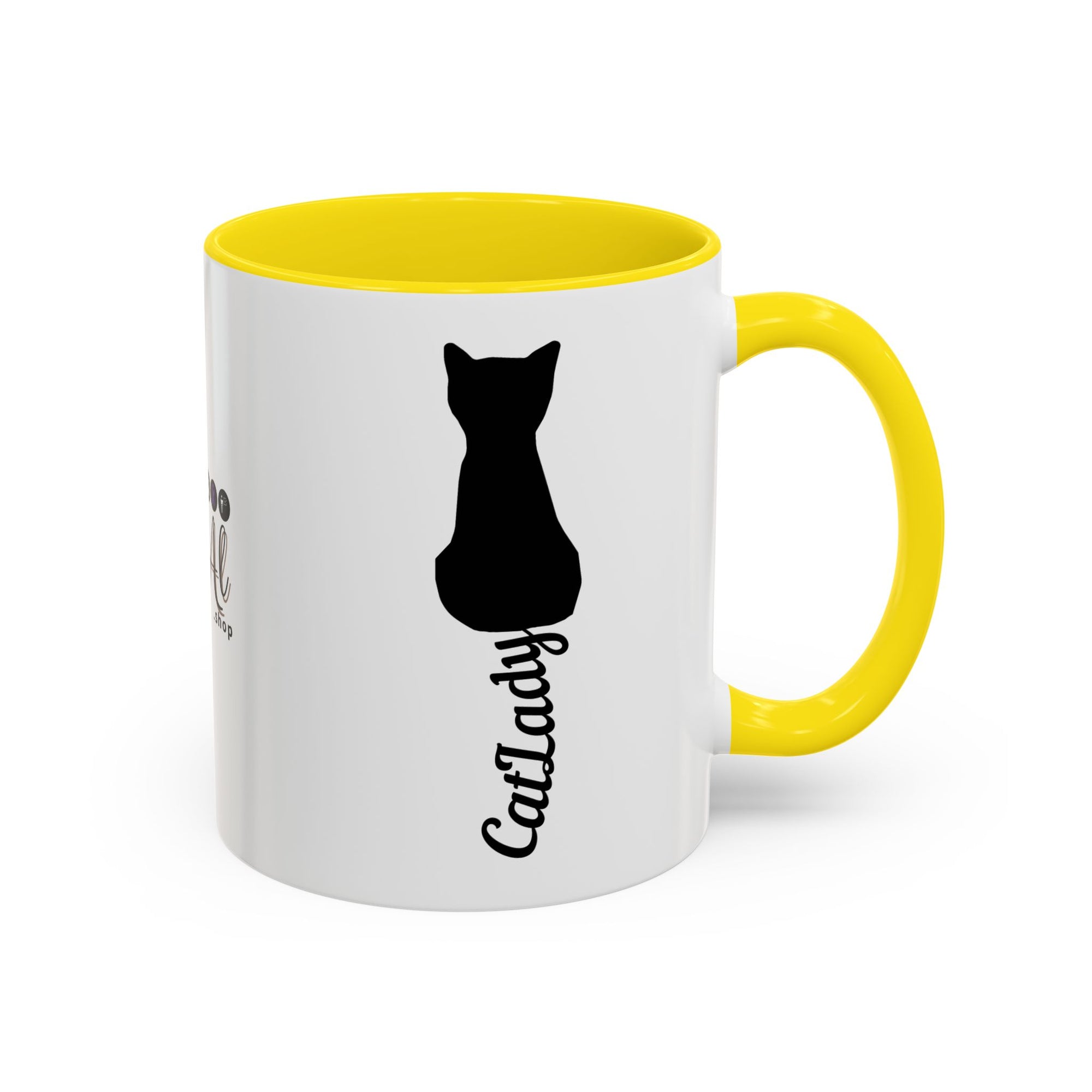 Cursive Tail Cat Lady Coffee Mug, Gift for Cat Lovers
