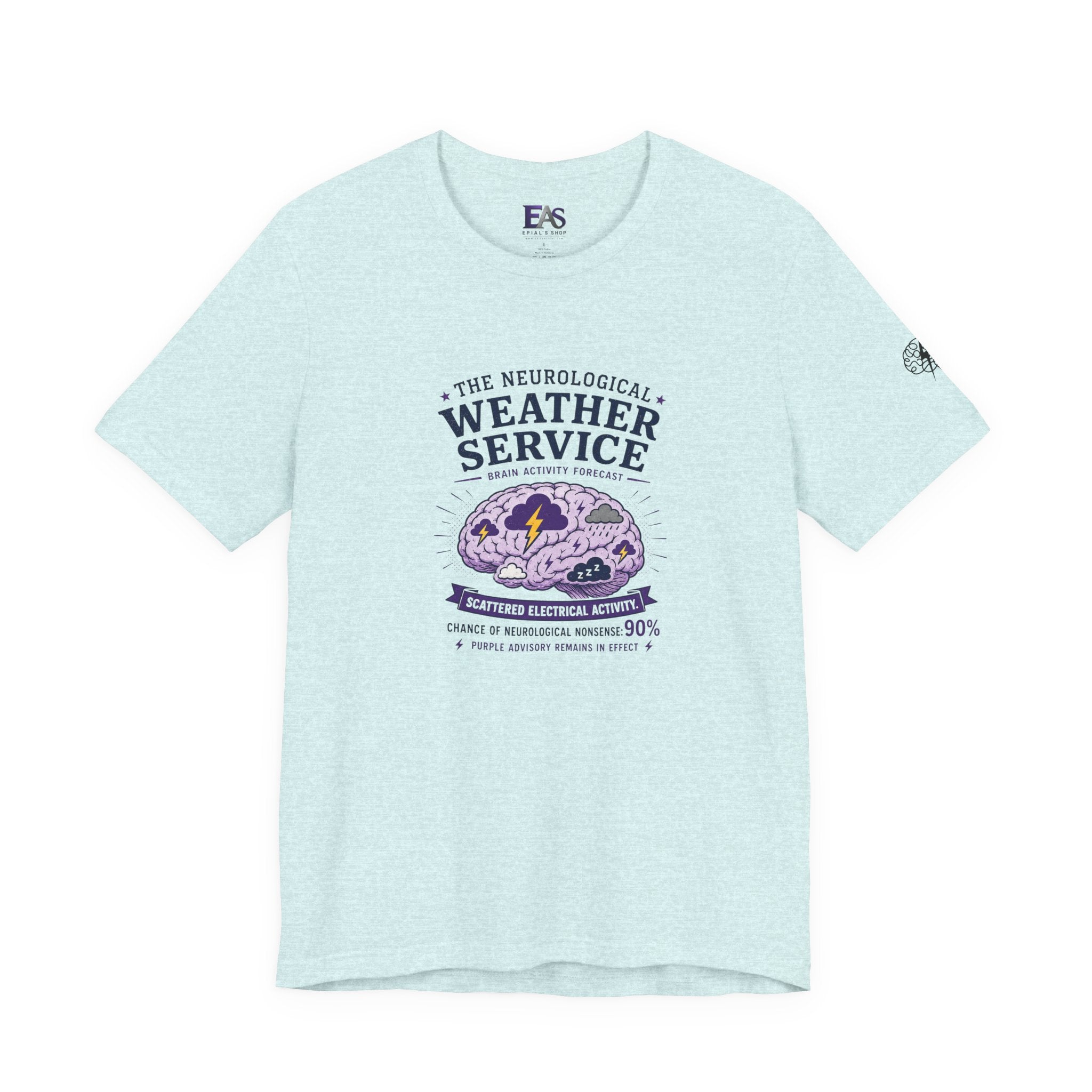 Neurological Weather Service Epilepsy Awareness T-Shirt | Brain Forecast Tee