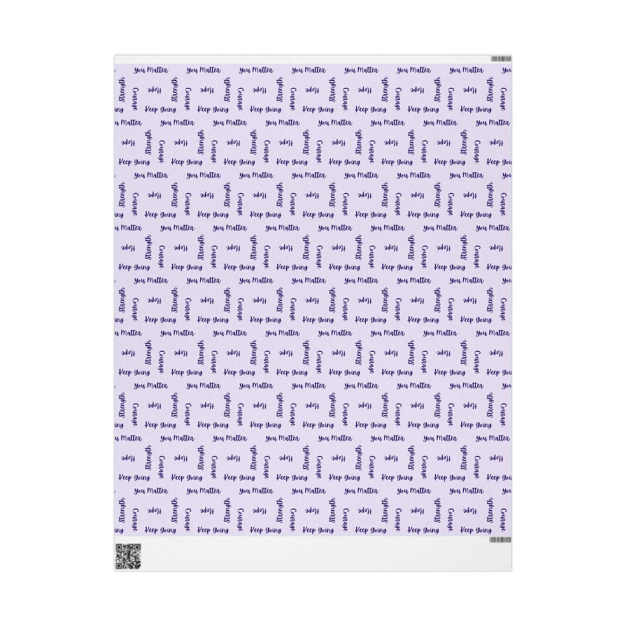 Inspirational Word Wrap – Light Purple Encouragement Gift Wrap
