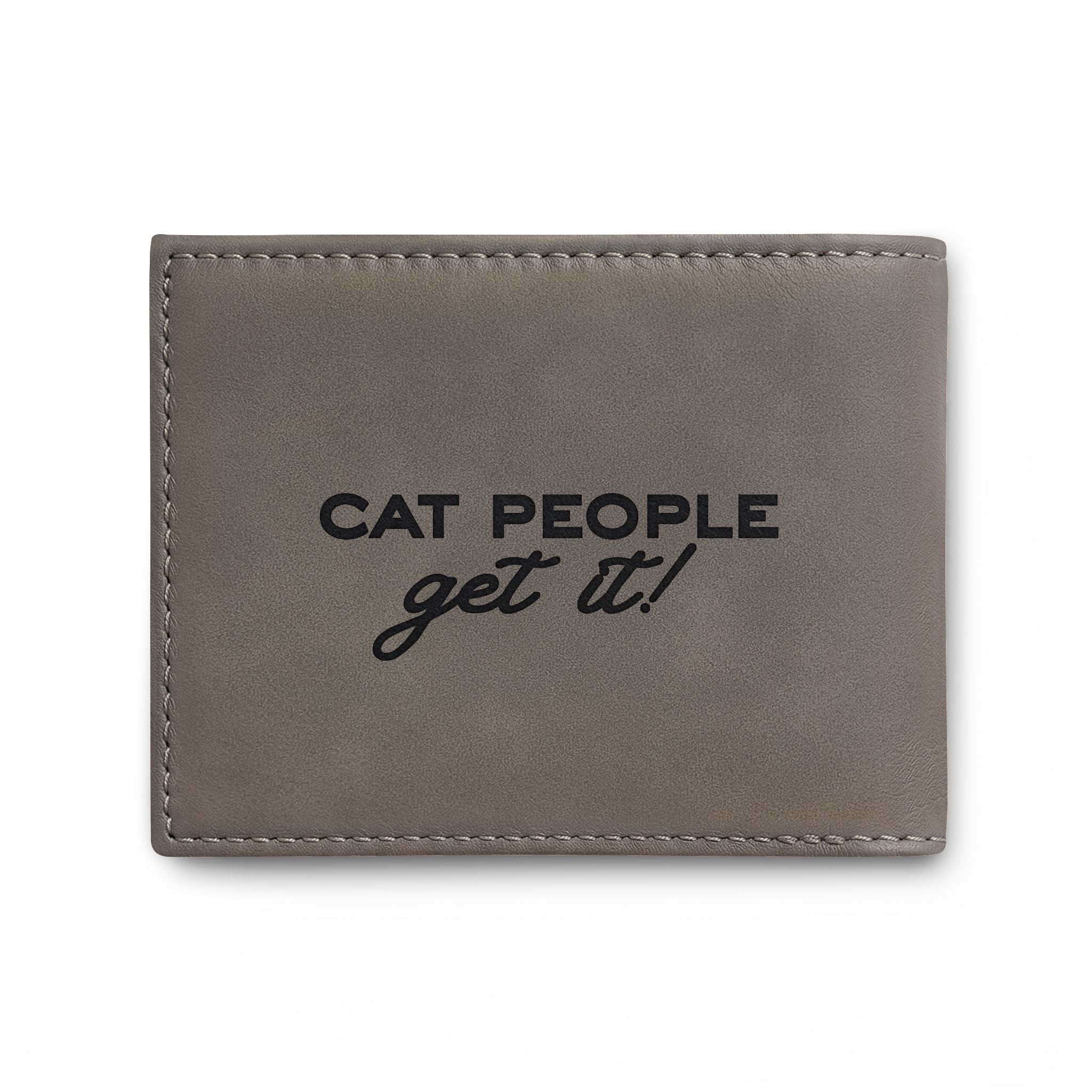 Cat People Get It RFID Slim Bifold Wallet