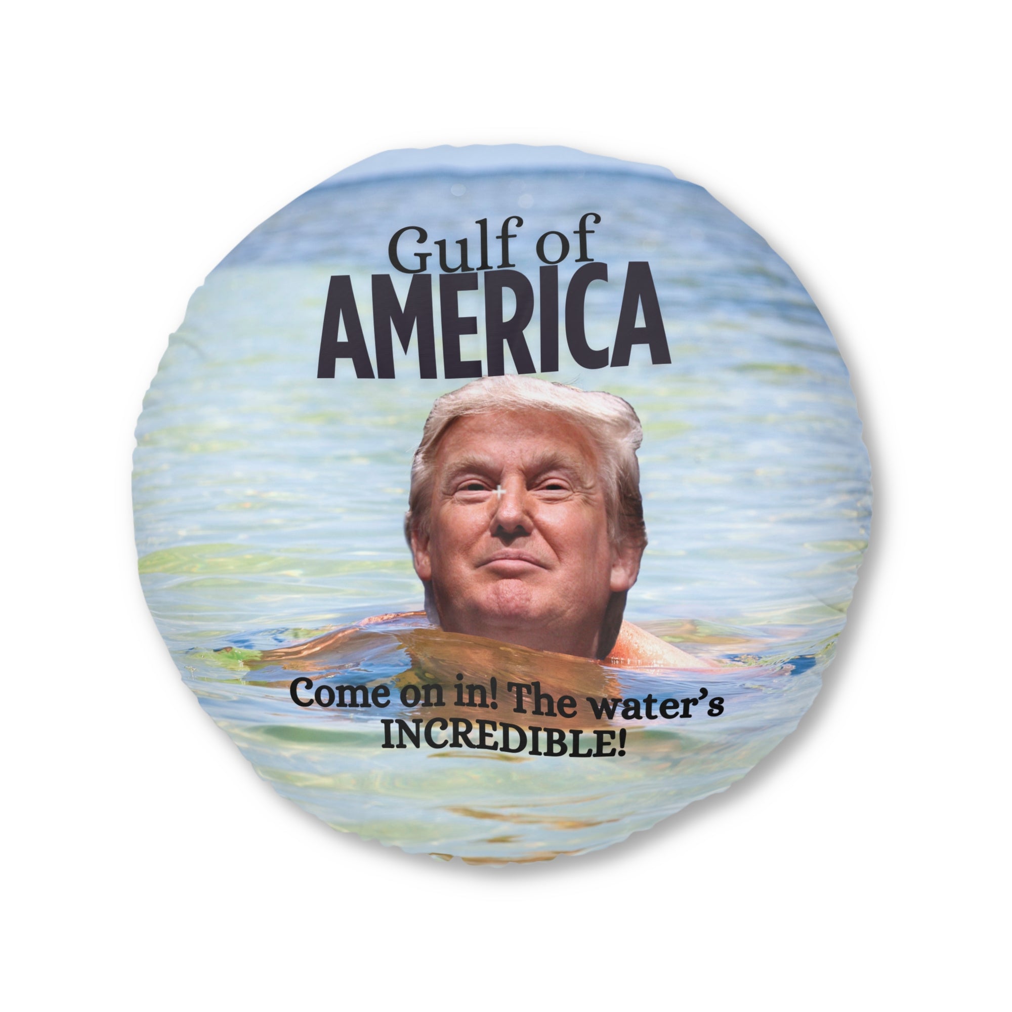 American Gulf Tufted Floor Pillow - Fun Trump Design for Home Decor