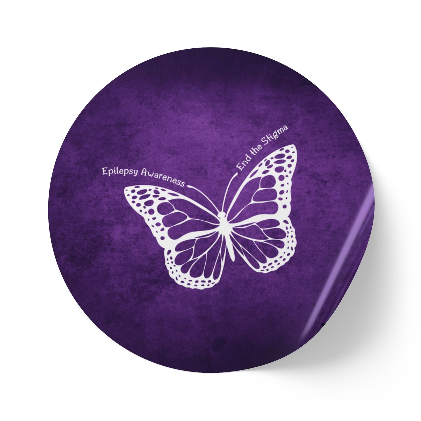 Butterfly Epilepsy Awareness Round Sticker Rolls