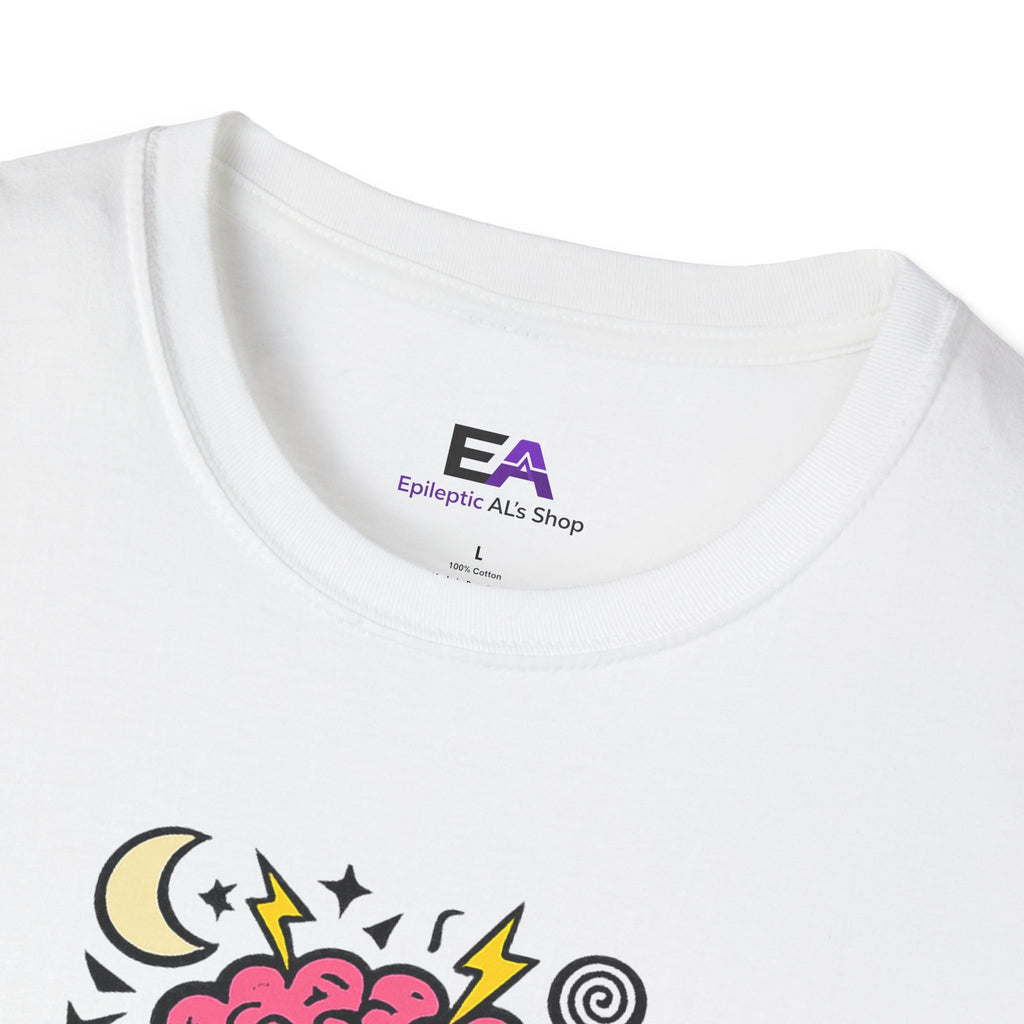 Chaos Upstairs Epilepsy Awareness T-Shirt | Funny Neurostrong Brain Graphic Tee