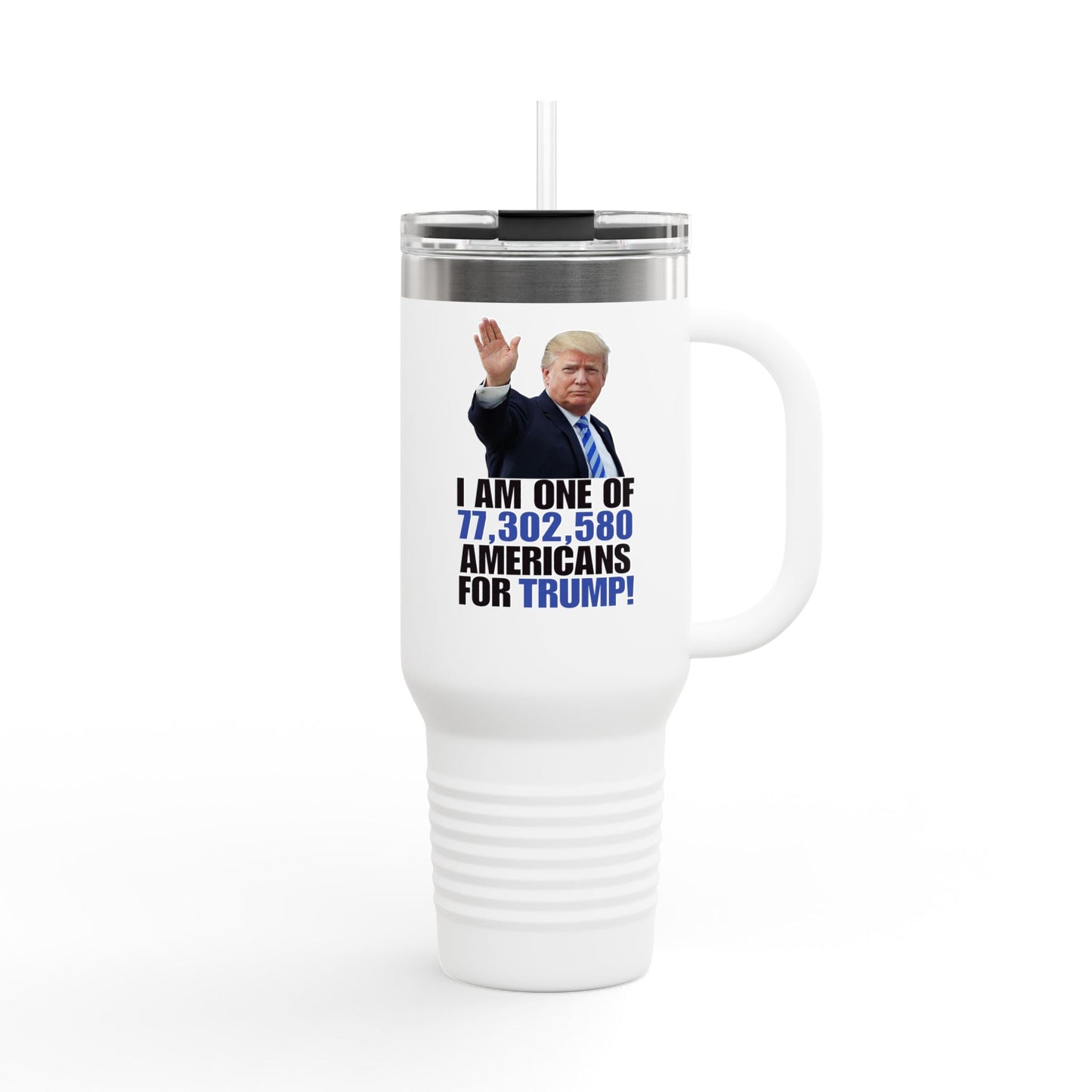 Trump Supporter Insulated Travel Mug | 40oz Coffee Cup for Patriots | Motivational Drinkware Printify