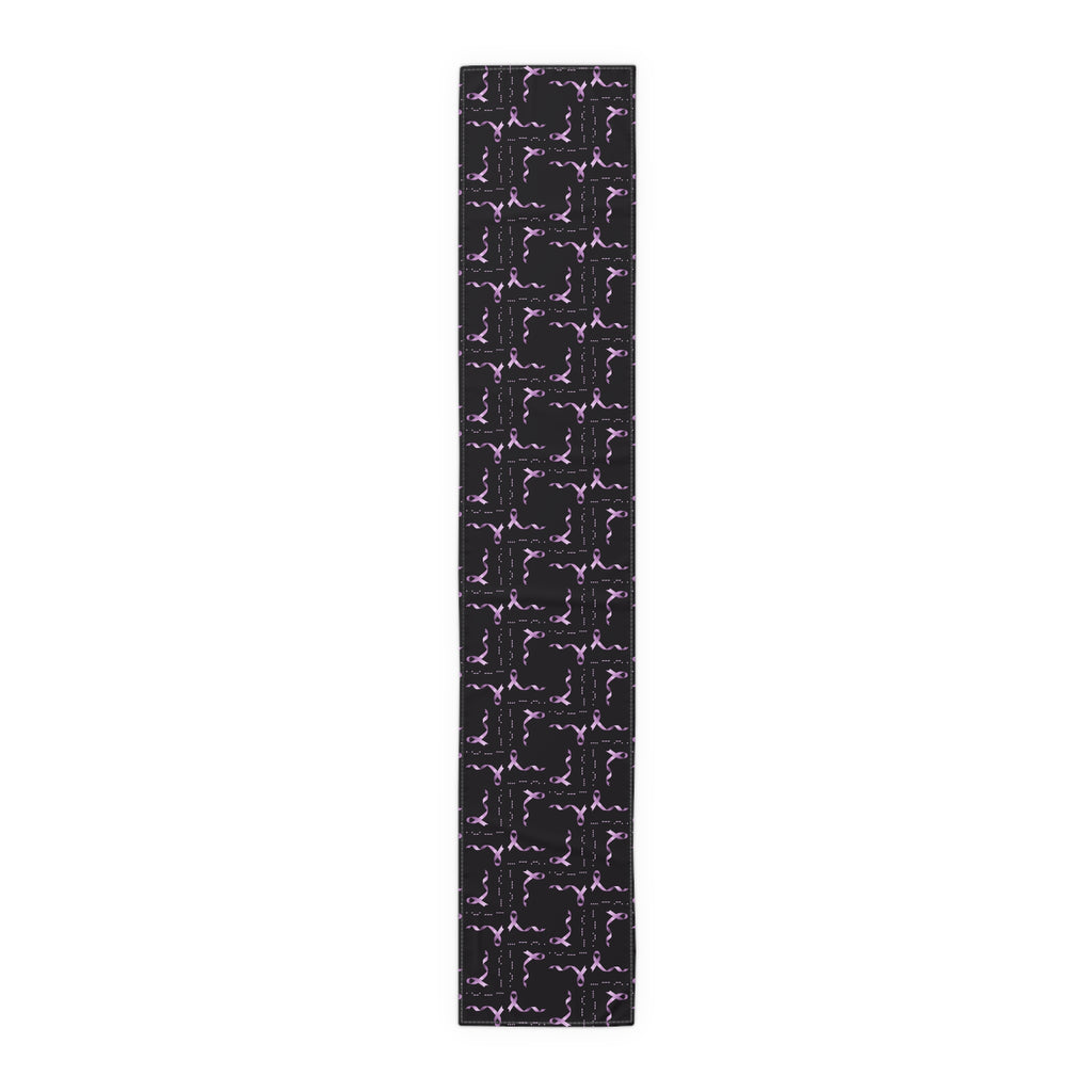 Epilepsy Awareness “HOPE” Morse Code Table Runner – Purple Ribbon Design