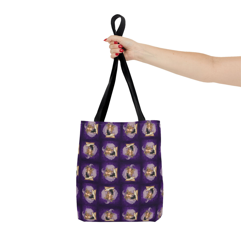 Vibrant Witchy Cat Lady Tote Bag