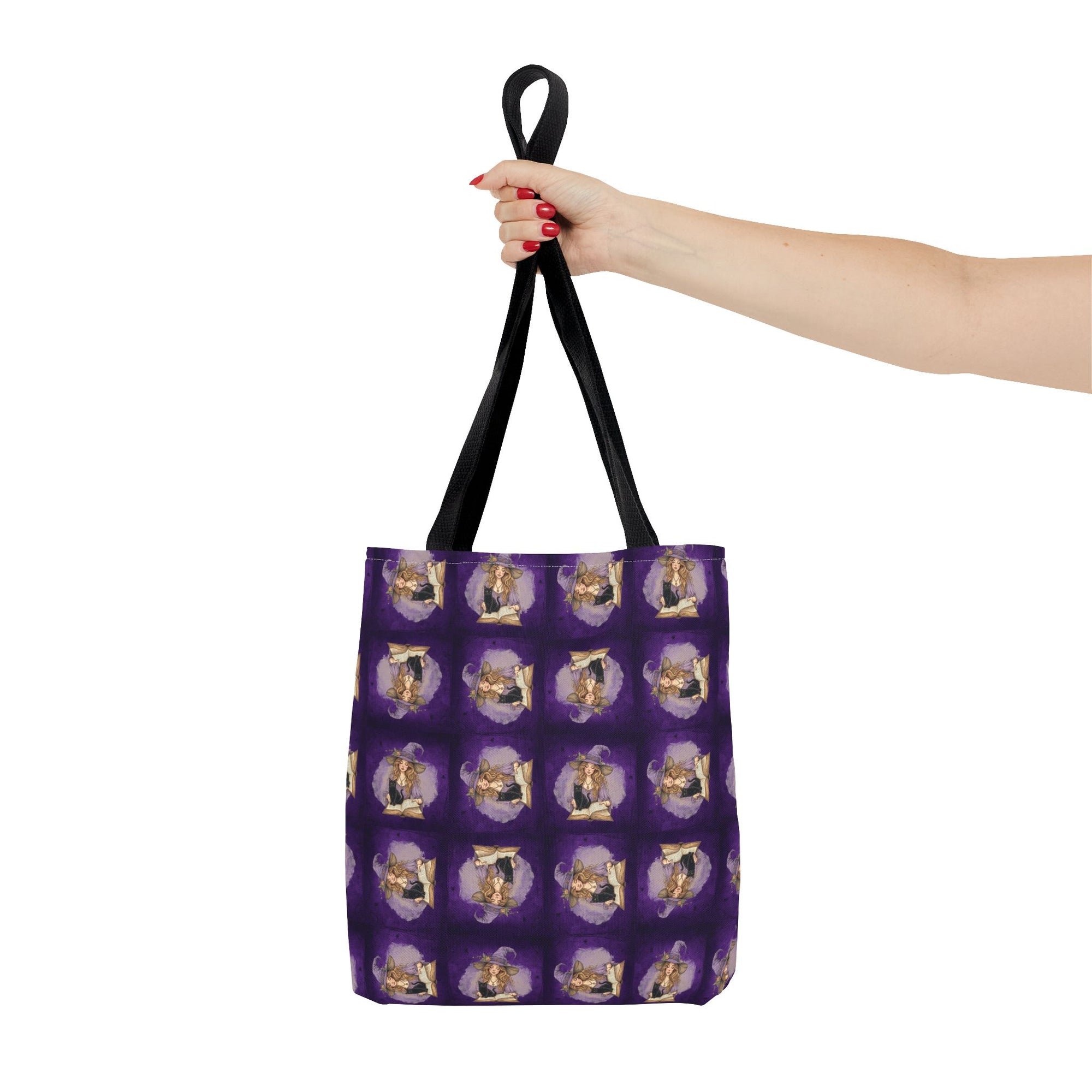 Vibrant Witchy Cat Lady Tote Bag