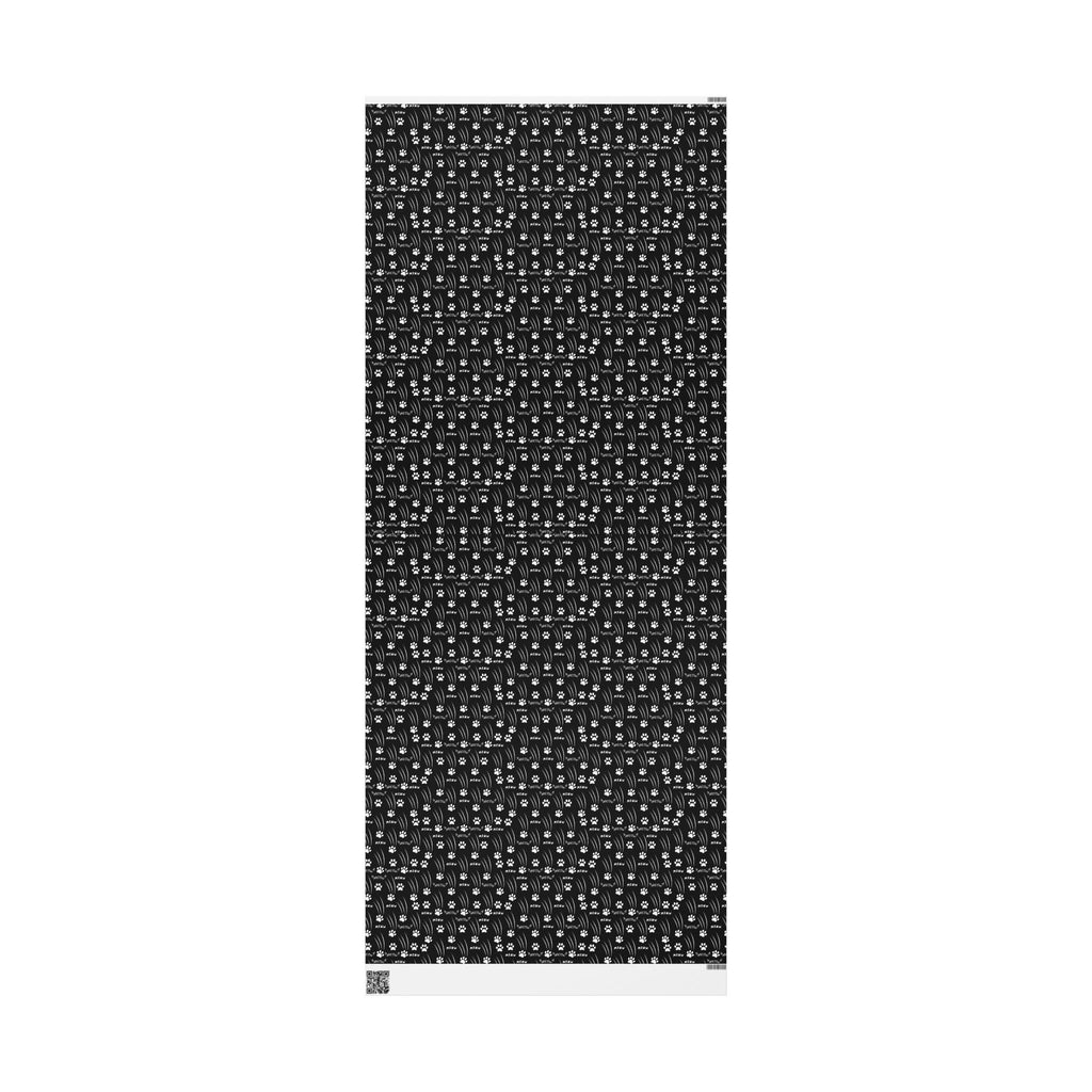 Cat Paw Scratch Gift Wrap – Black & White