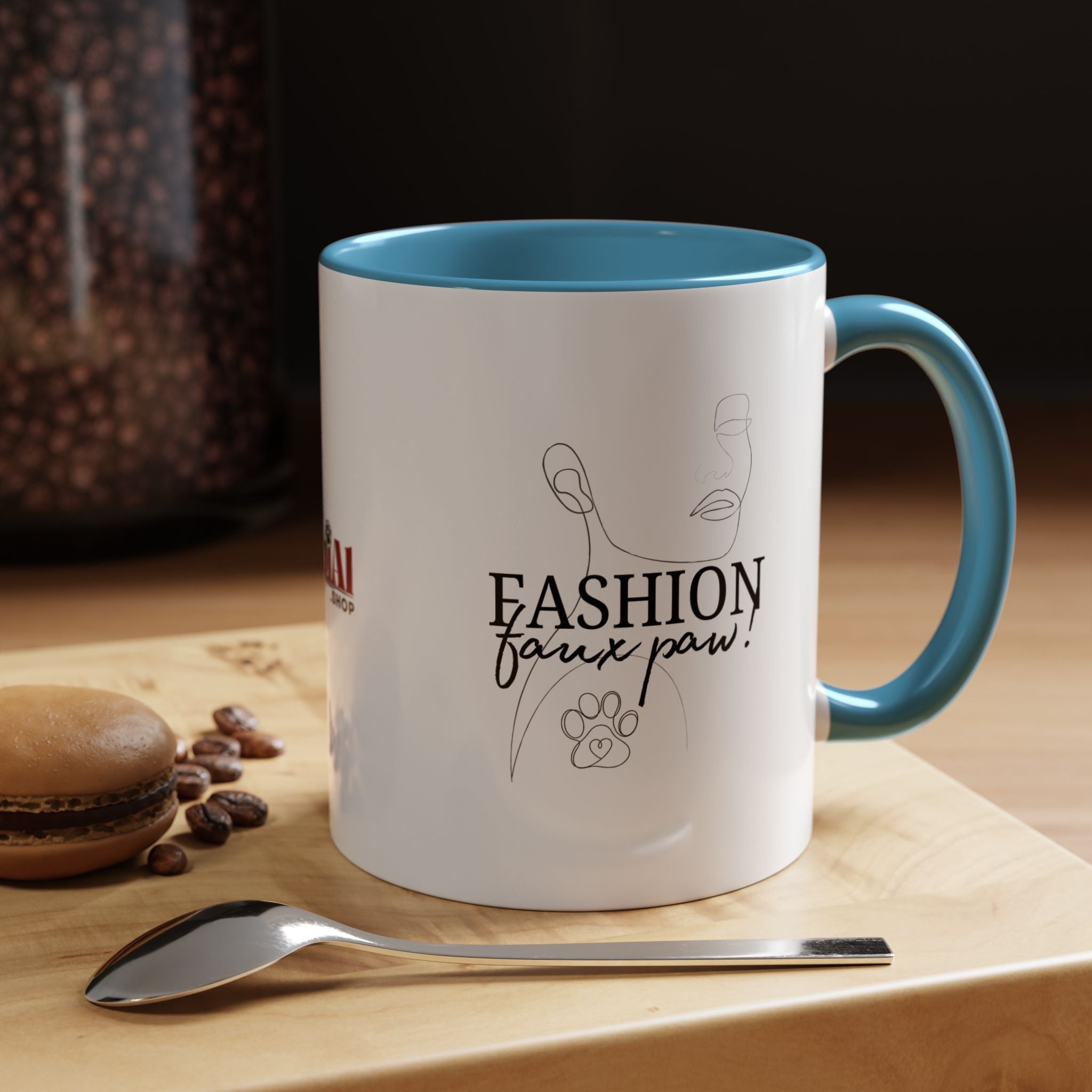 Fashion Faux Paw Accent Coffee Mug (11, 15oz)