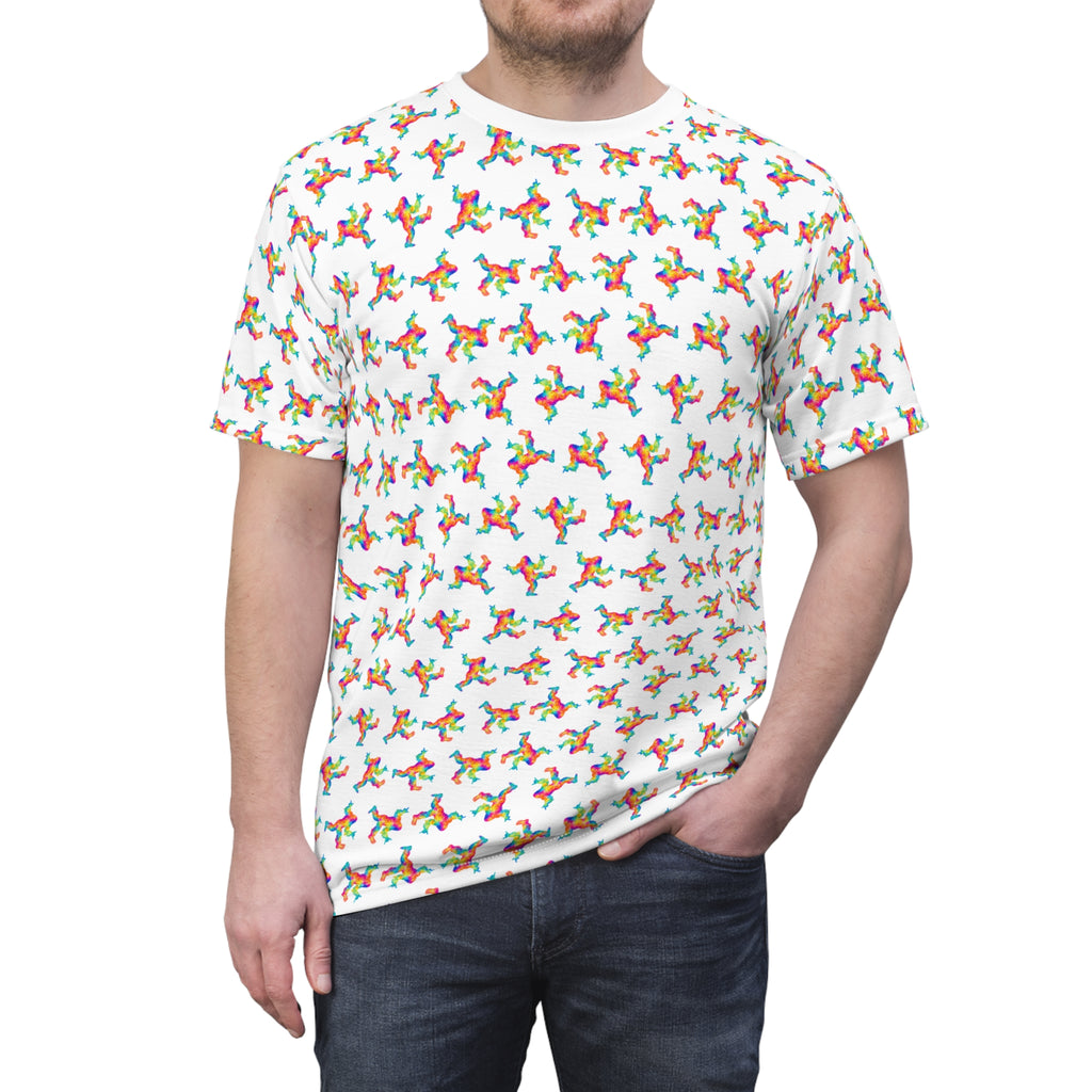 Psychedelic Bigfoot All-Over Print T-Shirt | Rainbow Sasquatch
