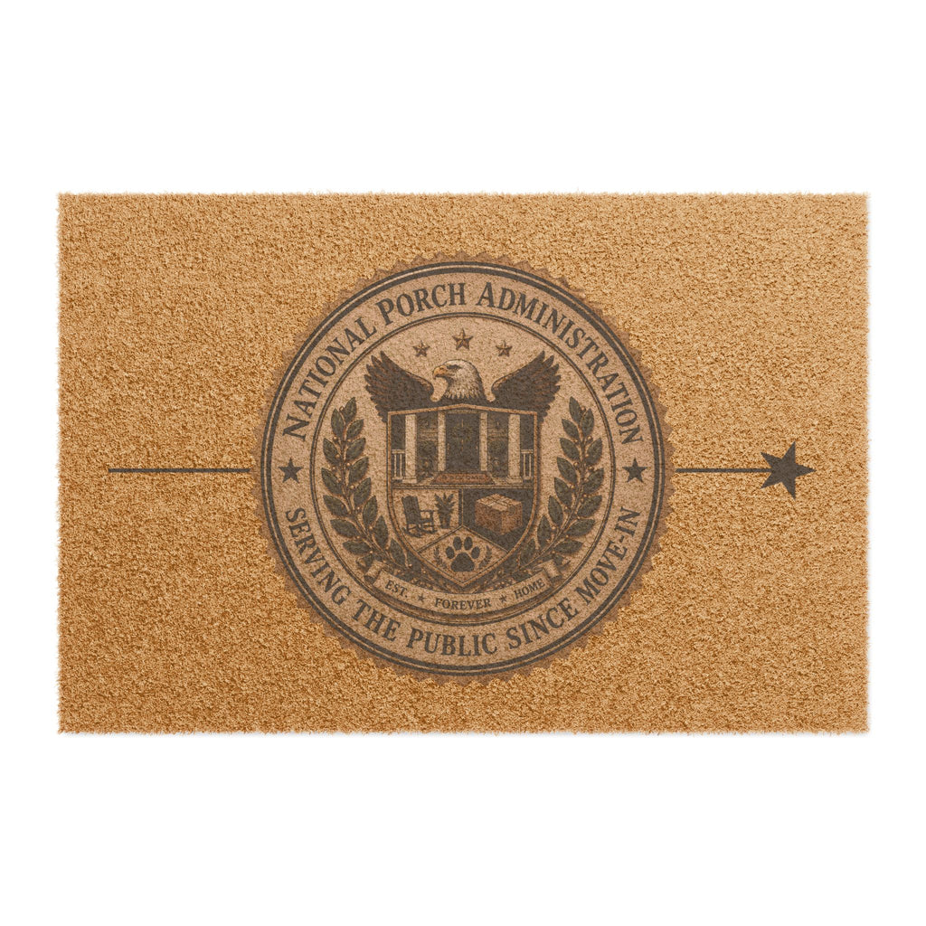 National Porch Administration Doormat | Serving the Public Since Move-In Welcome Mat