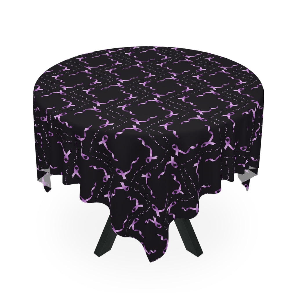 Epilepsy Awareness Morse-Code “HOPE” Tablecloth – Purple Ribbon Pattern