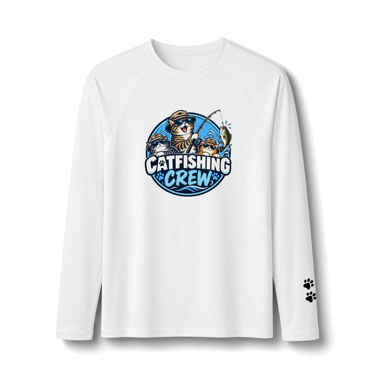 Catfishing Crew Cat Fishing Long Sleeve Rashguard | Funny Fishing Shirt