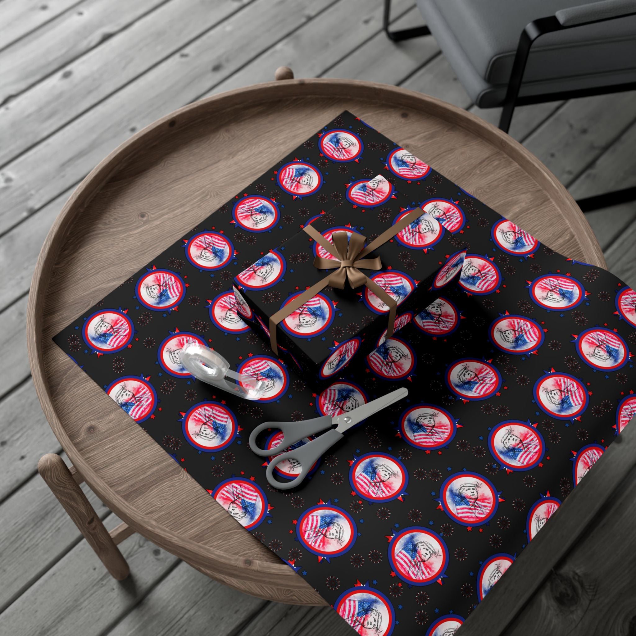 Draw Your Own Conclusions All-Occasion Gift Wrap – Patriotic Satire Wrapping Paper