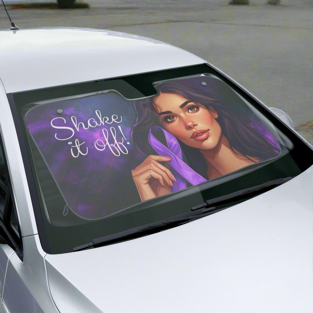 Vibrant Shake It Off Car Sun Shade with UV Protection