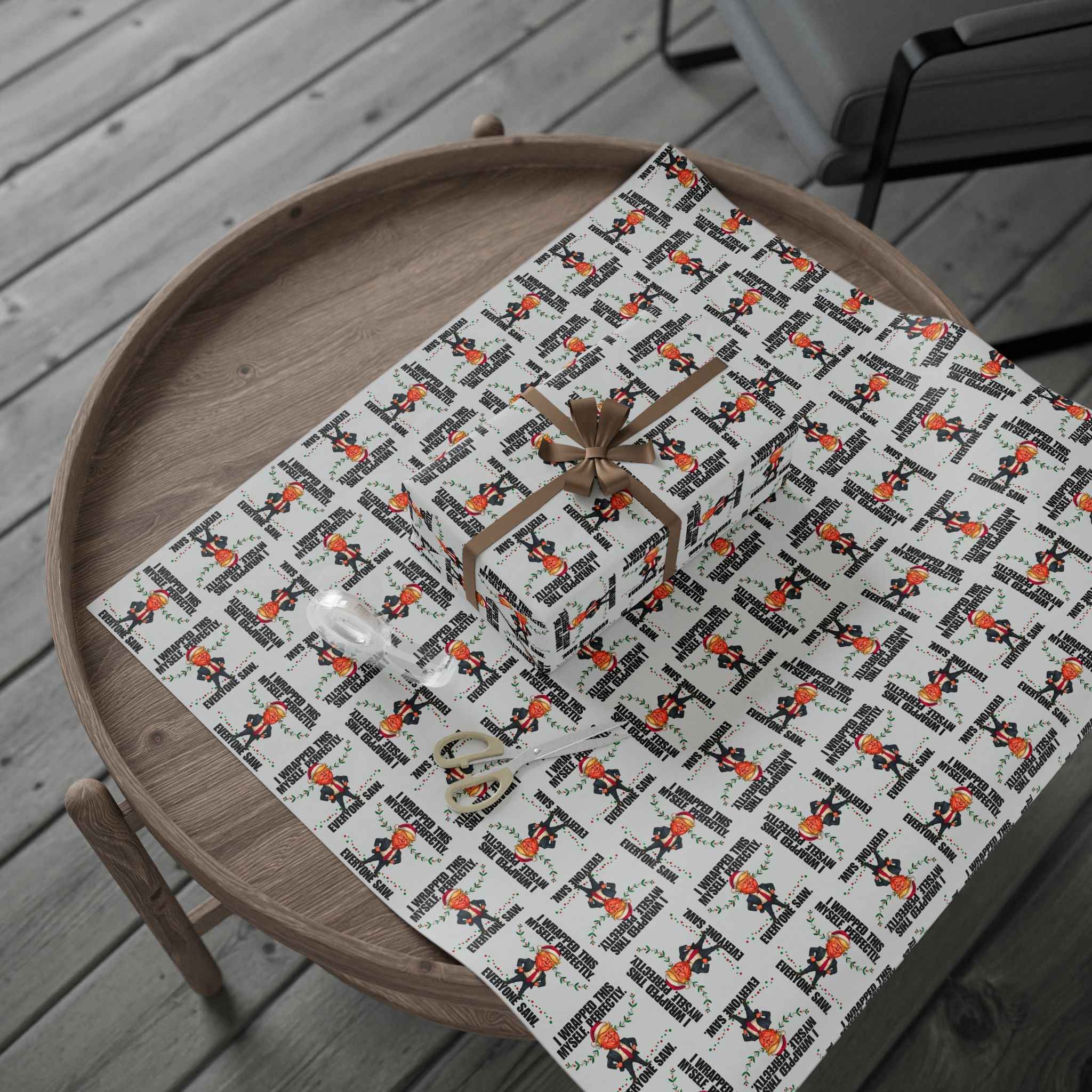 I Wrapped This Myself Wrapping Paper – Political Parody