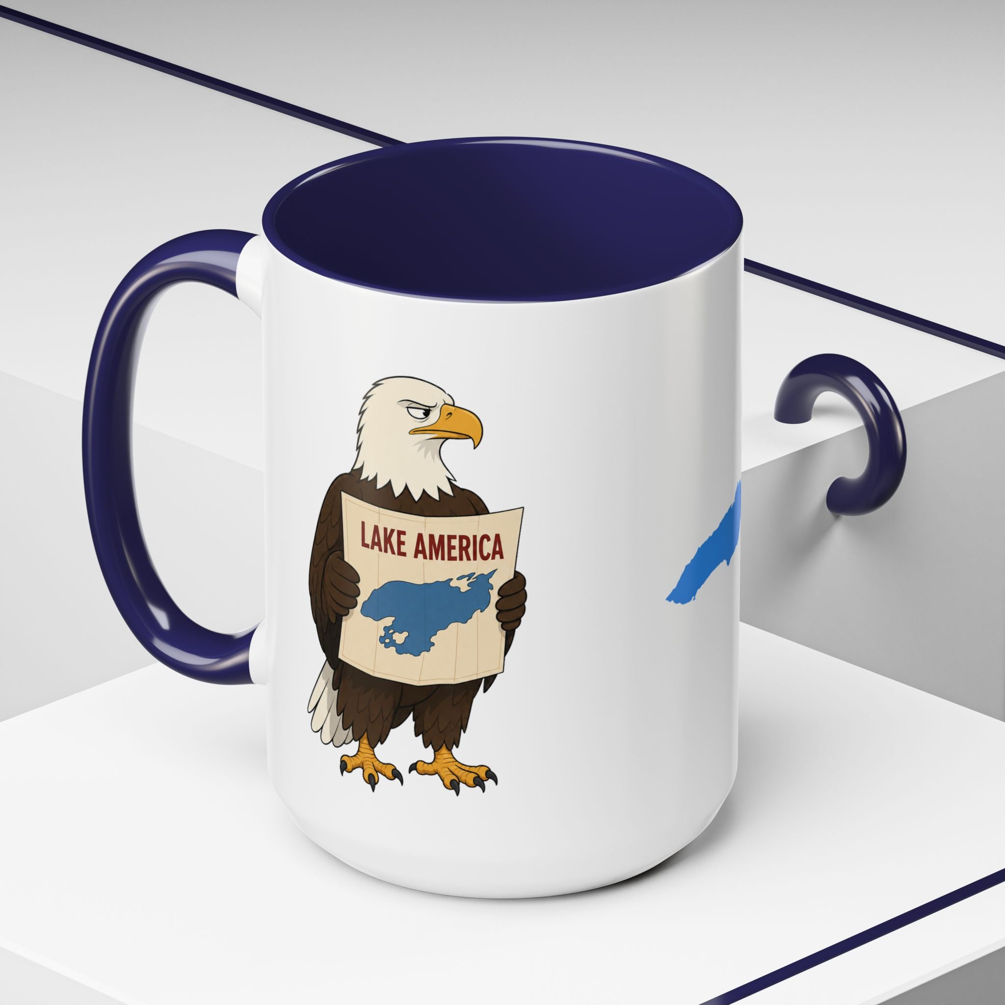 Lake Ontario vs. Lake America Goose & Eagle Coffee Mug | Great Lake Renaming Humor