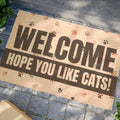 Photo depicting the ​Welcome - Hope You Like Cats Doormat from EpiAl's Shop.