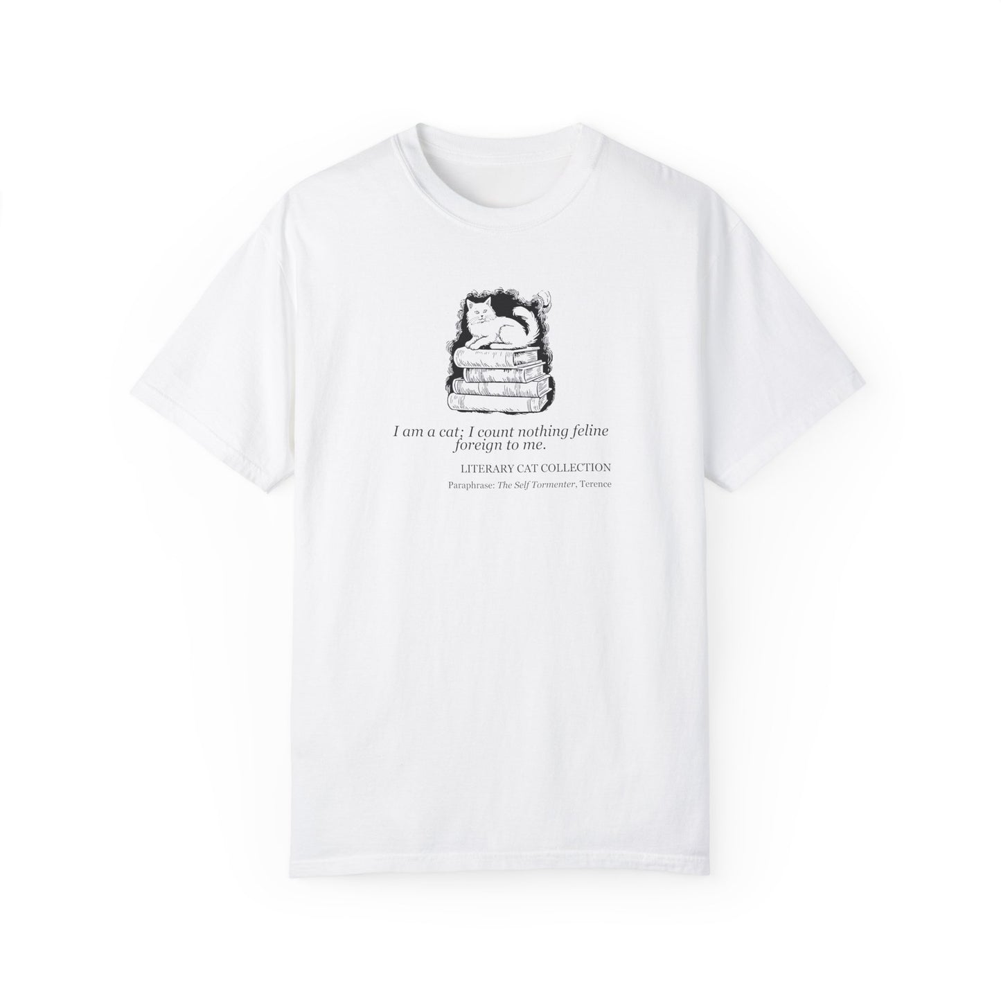 Literary Cat Unisex T-Shirt - The Self Tormenter