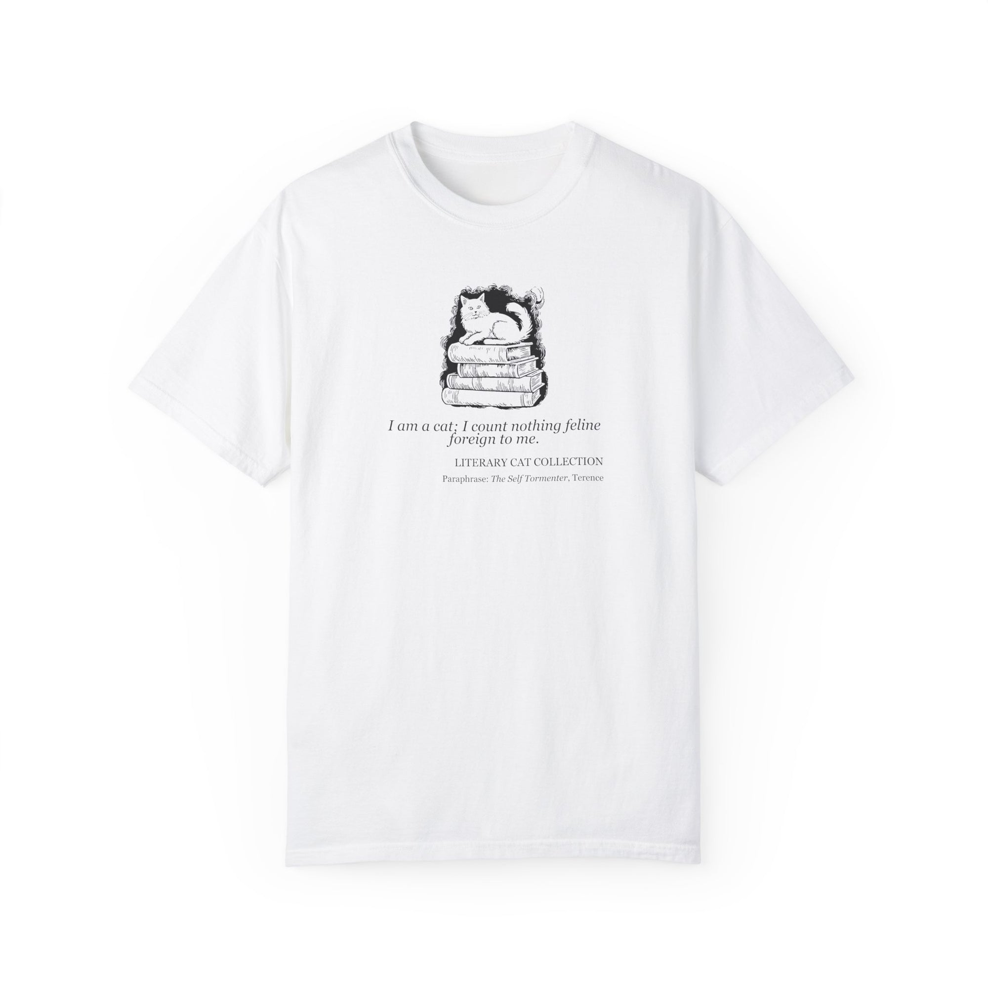 Literary Cat Unisex T-Shirt - The Self Tormenter